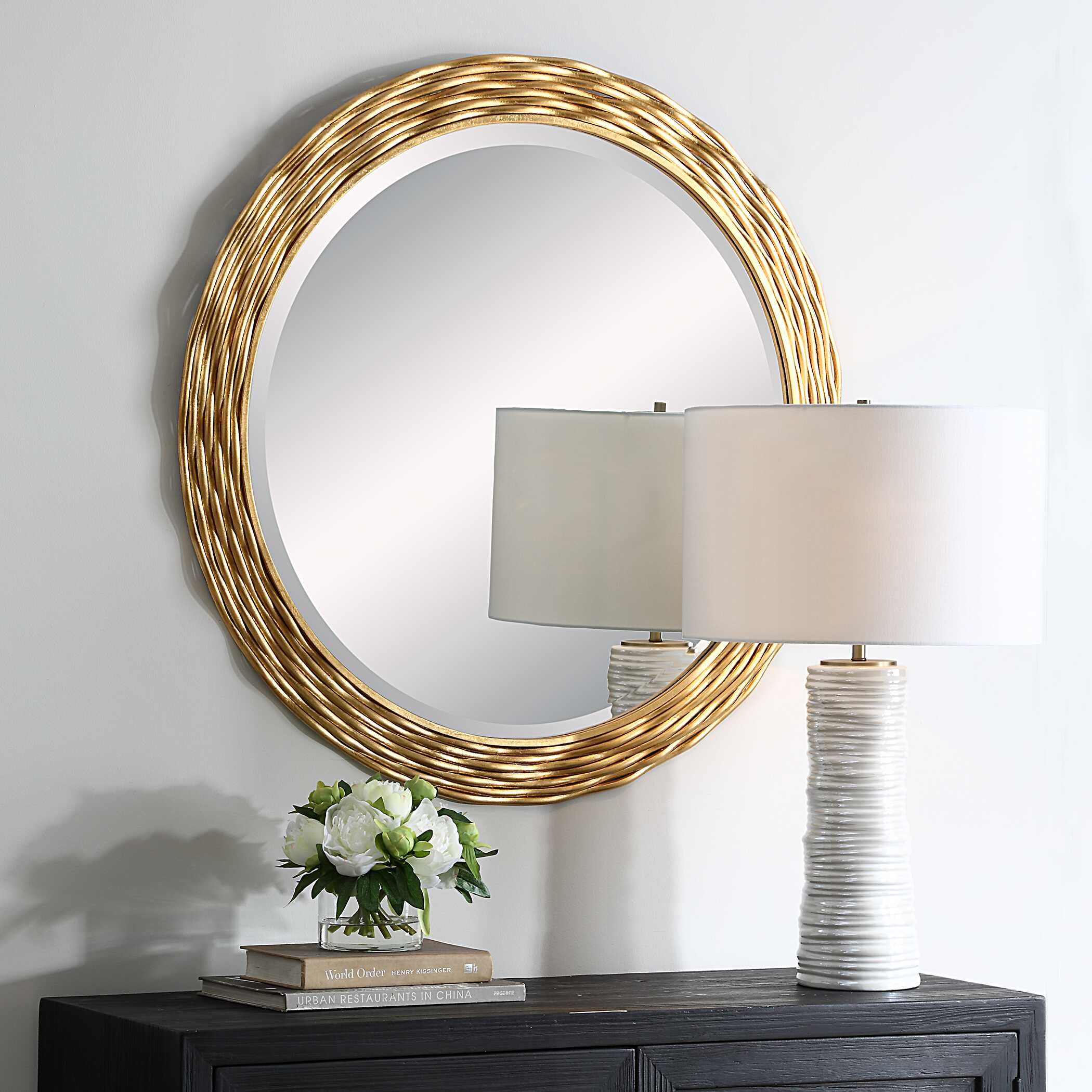Celeste Gold Round Mirror - Image 3