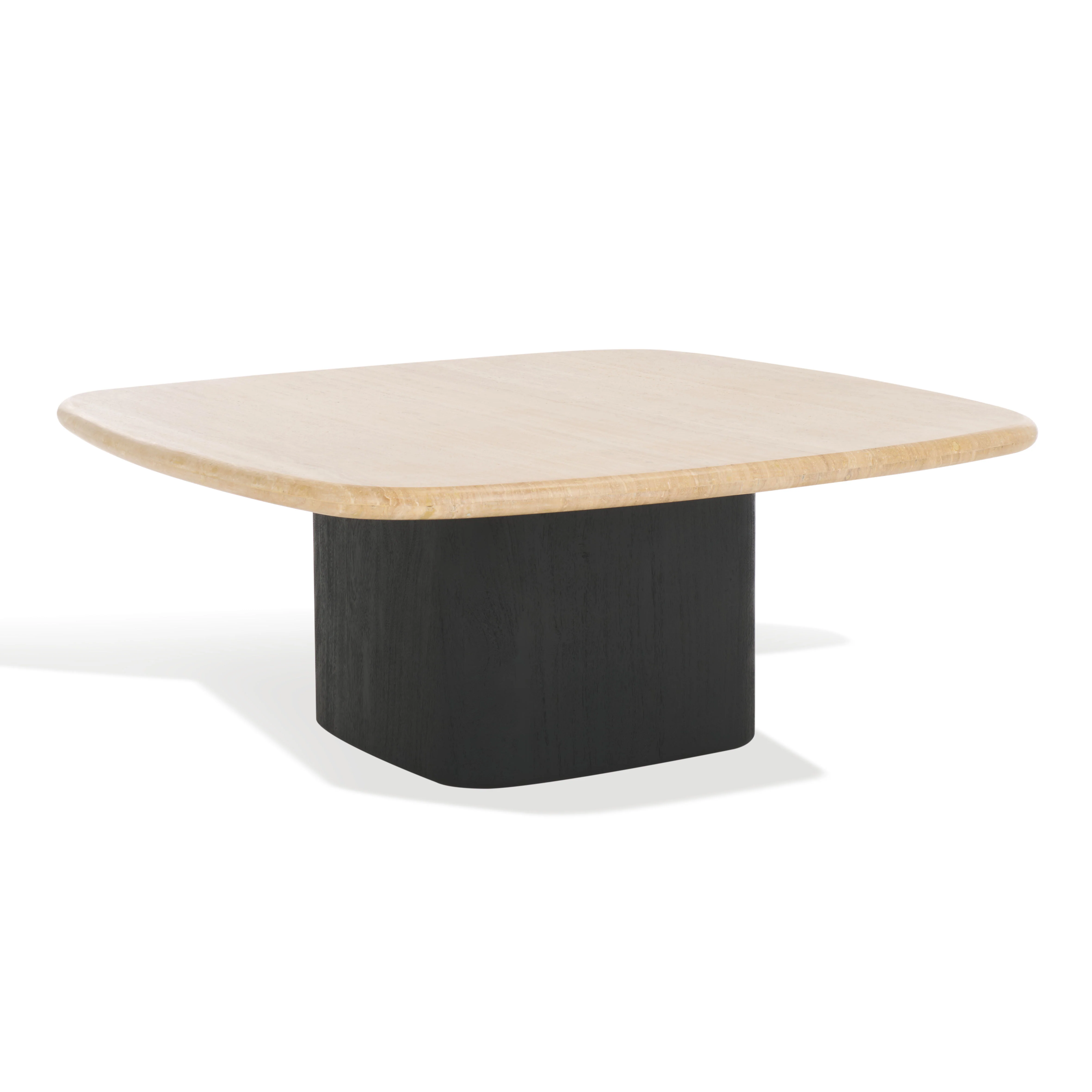 Celestyn Square Travertine Top Coffee Table - Image 4