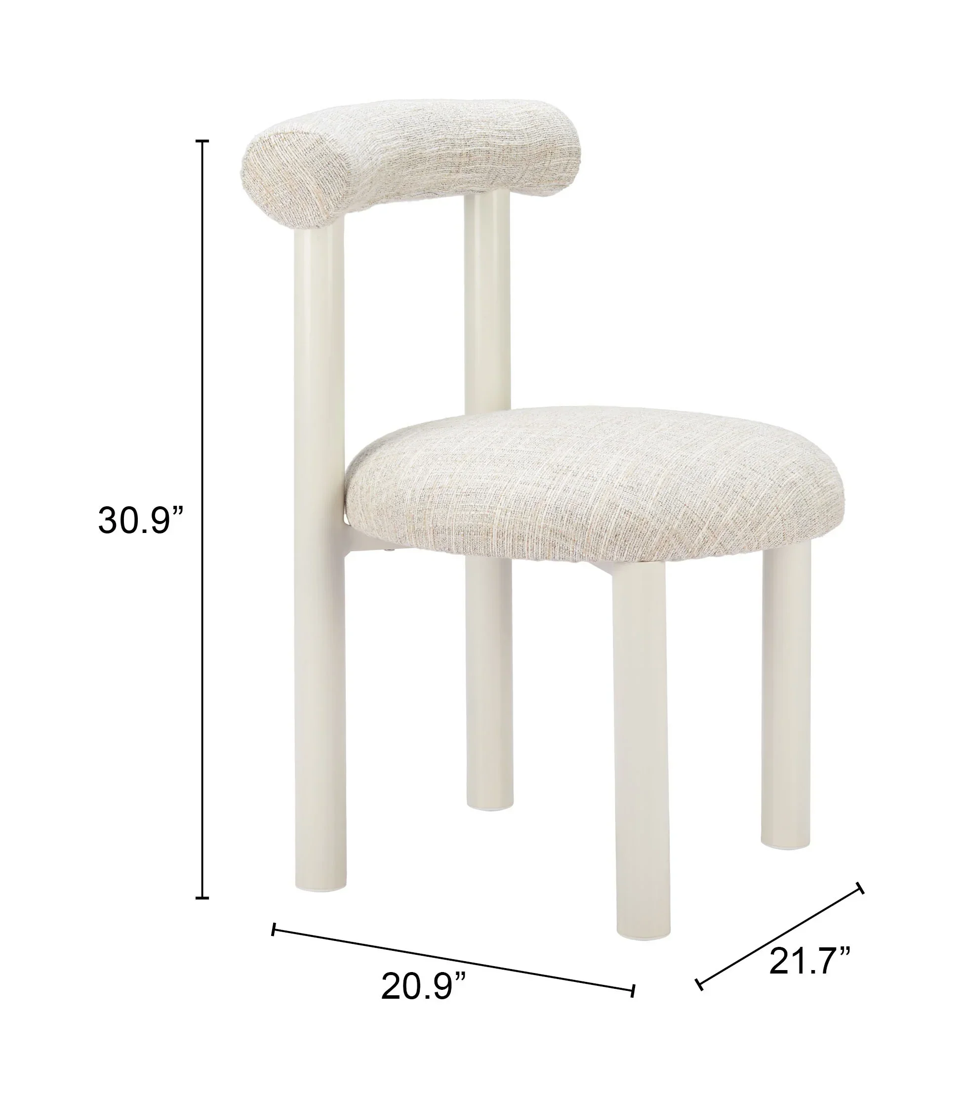 Ceres Dining Chair Beige - Set of 2 - Image 5
