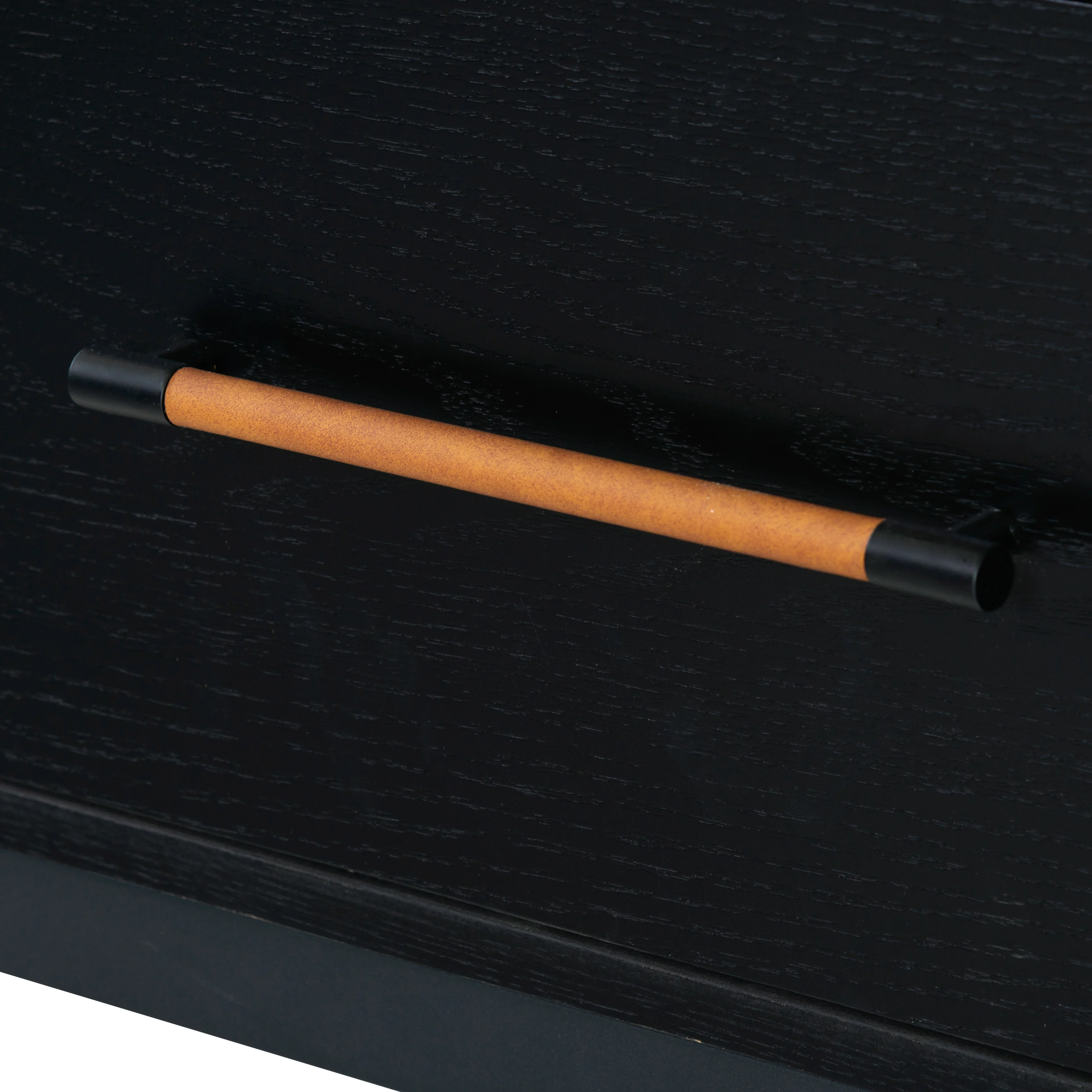 Chandri Vegan Leather Wrapped Handle Nightstand - Image 14