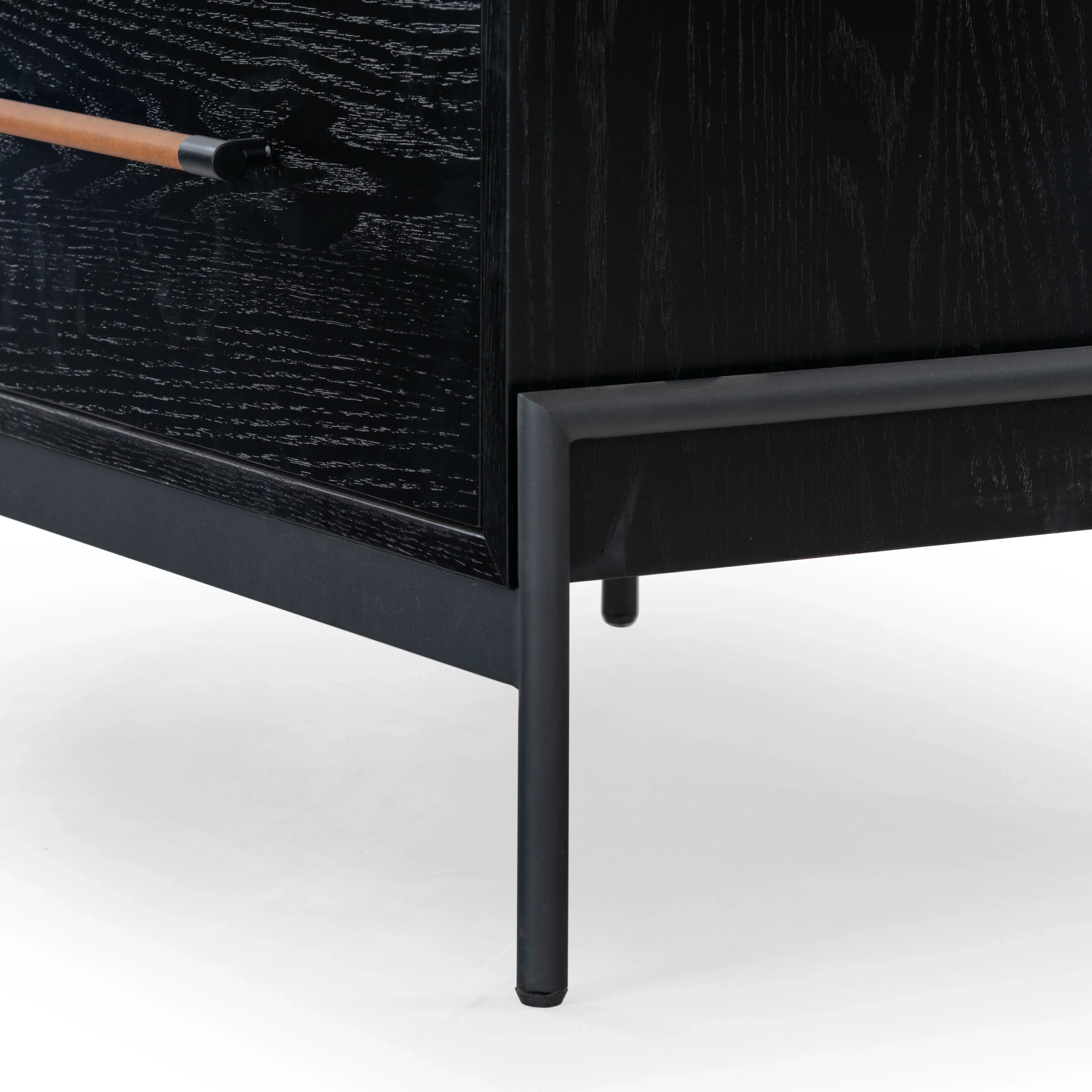 Chandri Vegan Leather Wrapped Handle Nightstand - Image 17