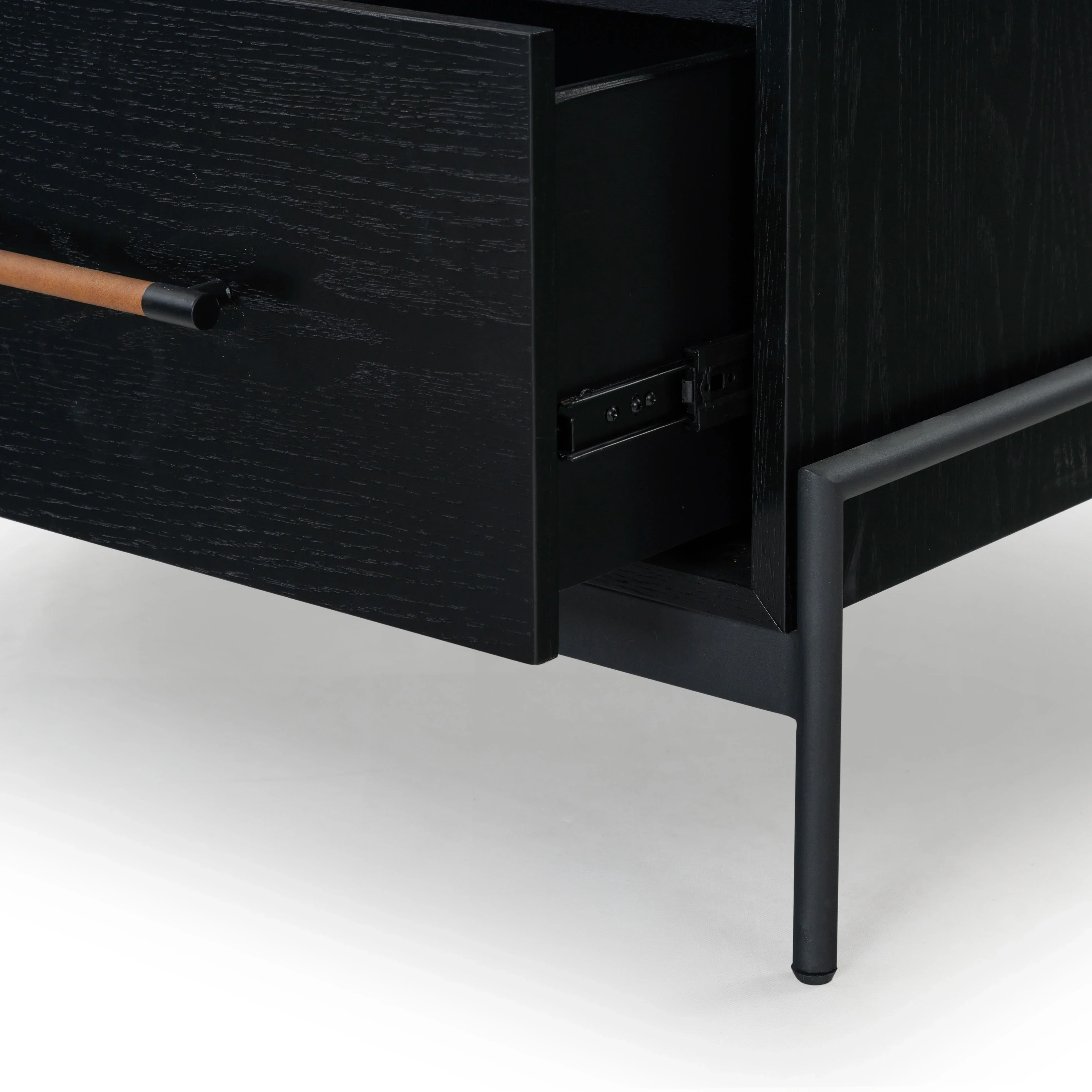 Chandri Vegan Leather Wrapped Handle Nightstand - Image 18