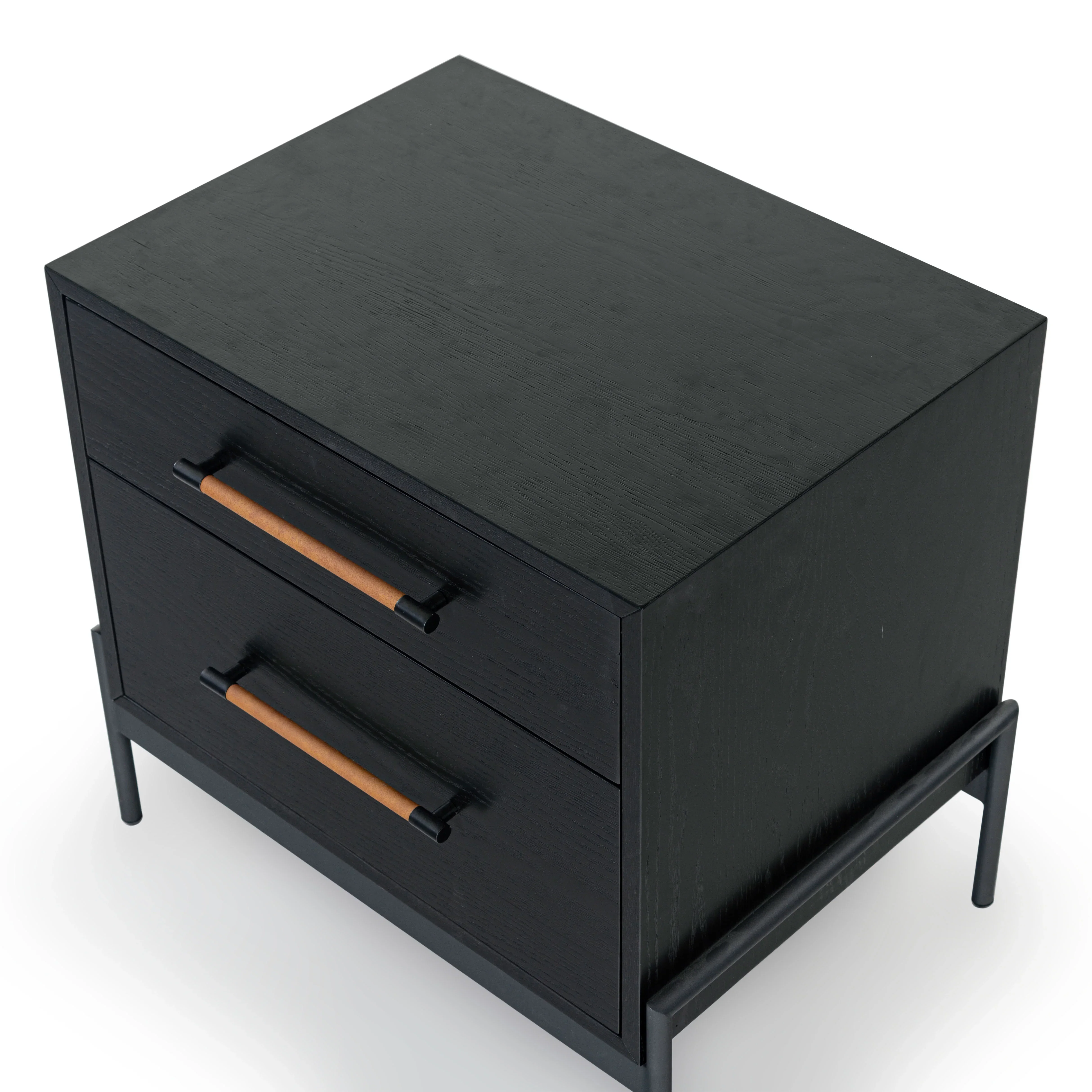 Chandri Vegan Leather Wrapped Handle Nightstand - Image 19