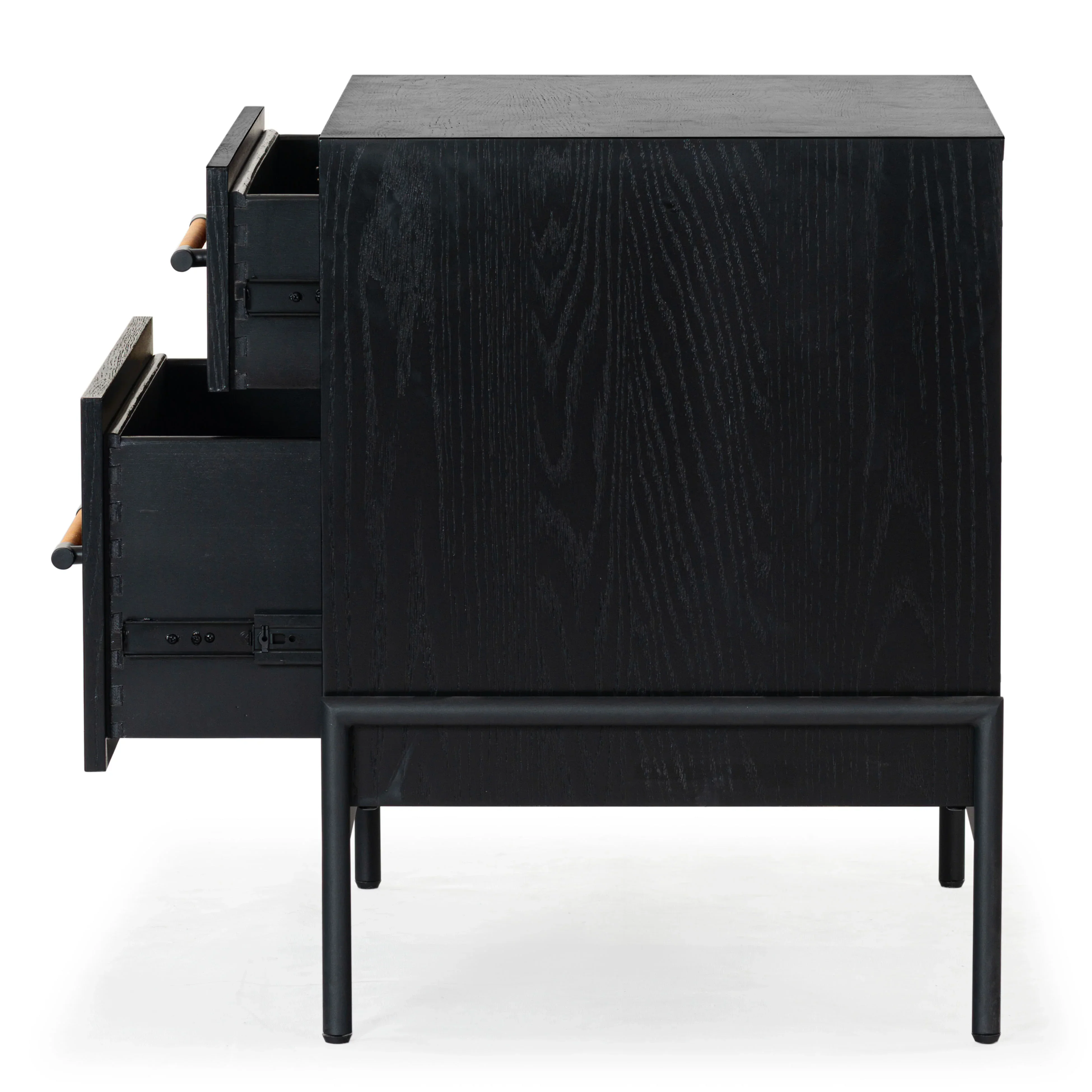 Chandri Vegan Leather Wrapped Handle Nightstand - Image 23