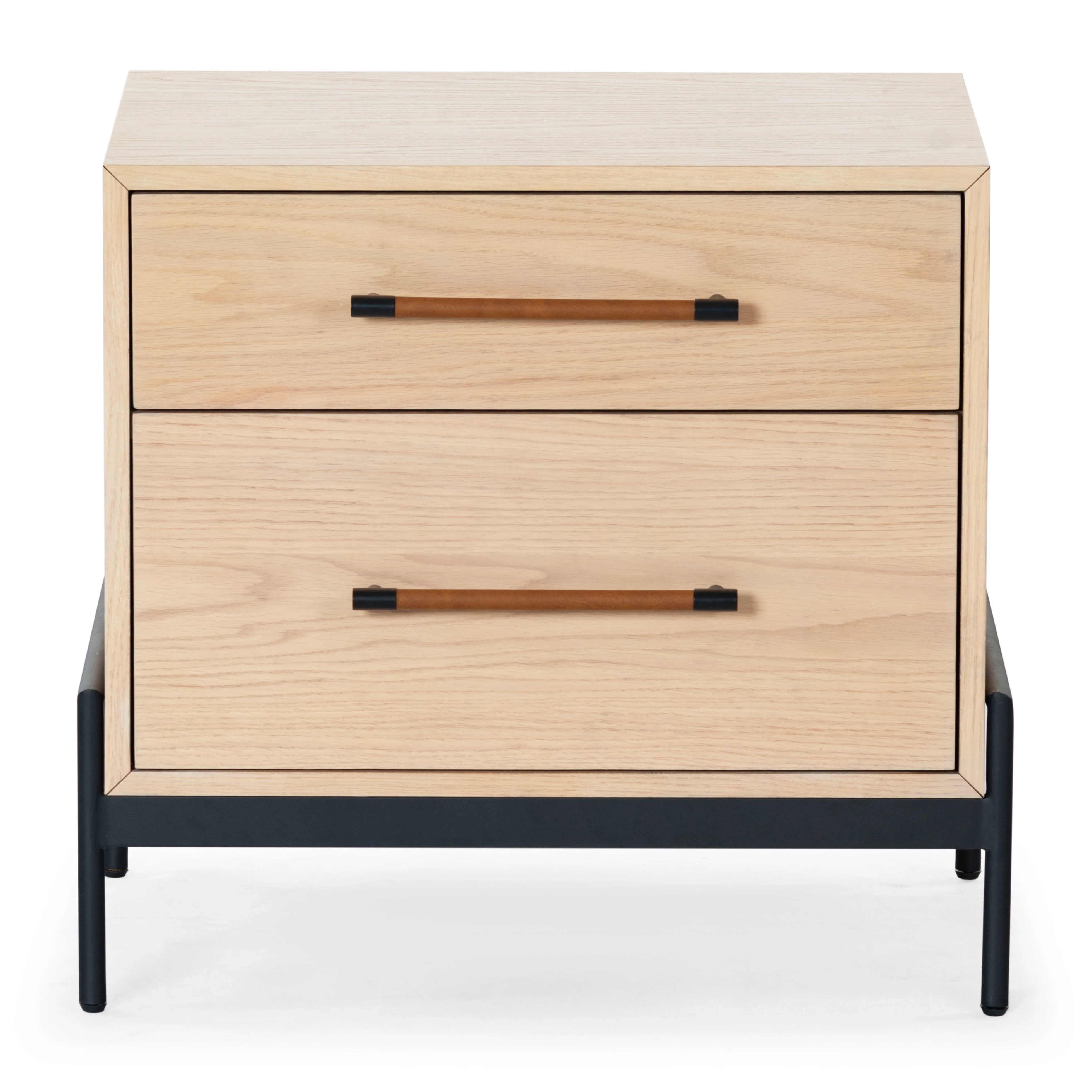 Chandri Vegan Leather Wrapped Handle Nightstand - Image 25