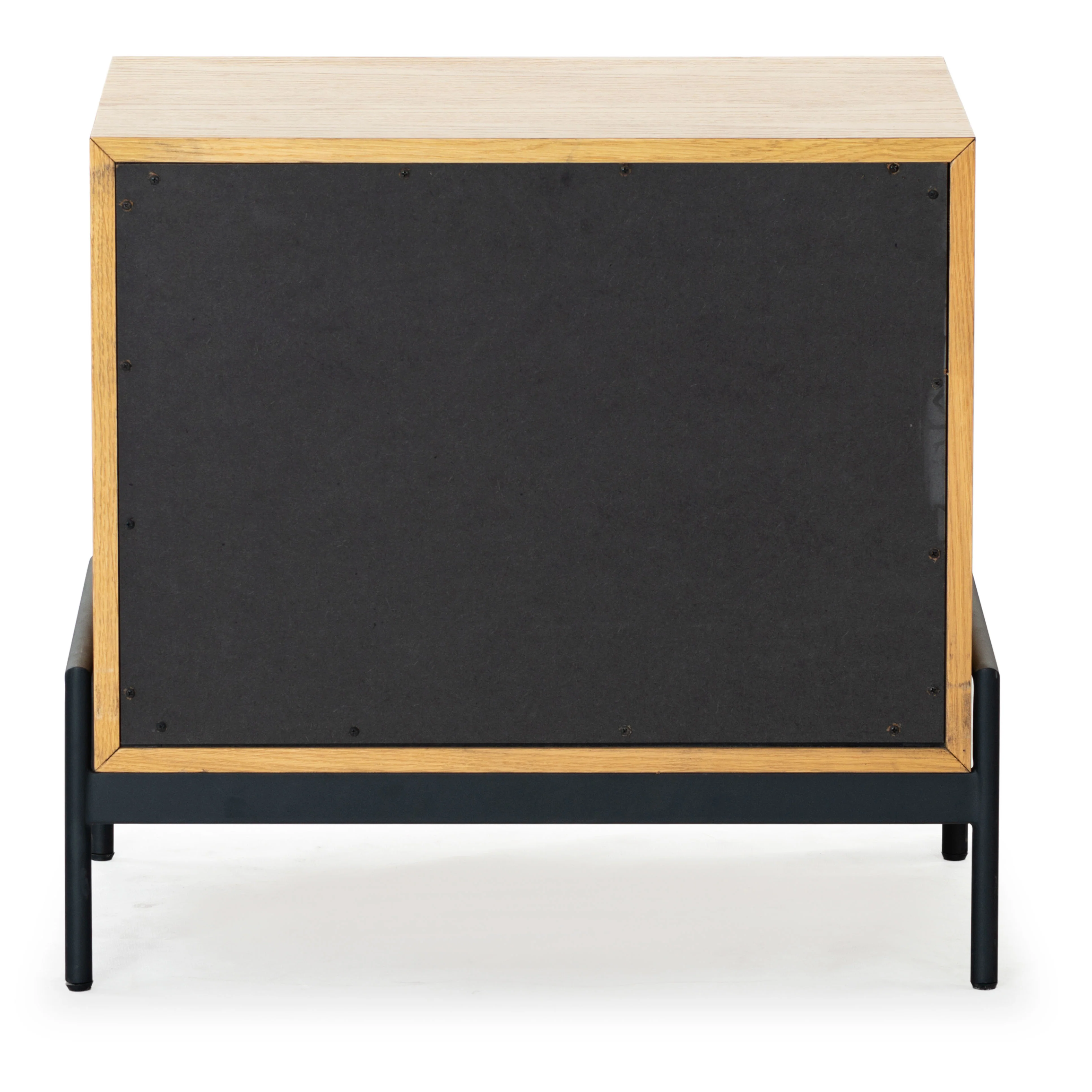 Chandri Vegan Leather Wrapped Handle Nightstand - Image 4