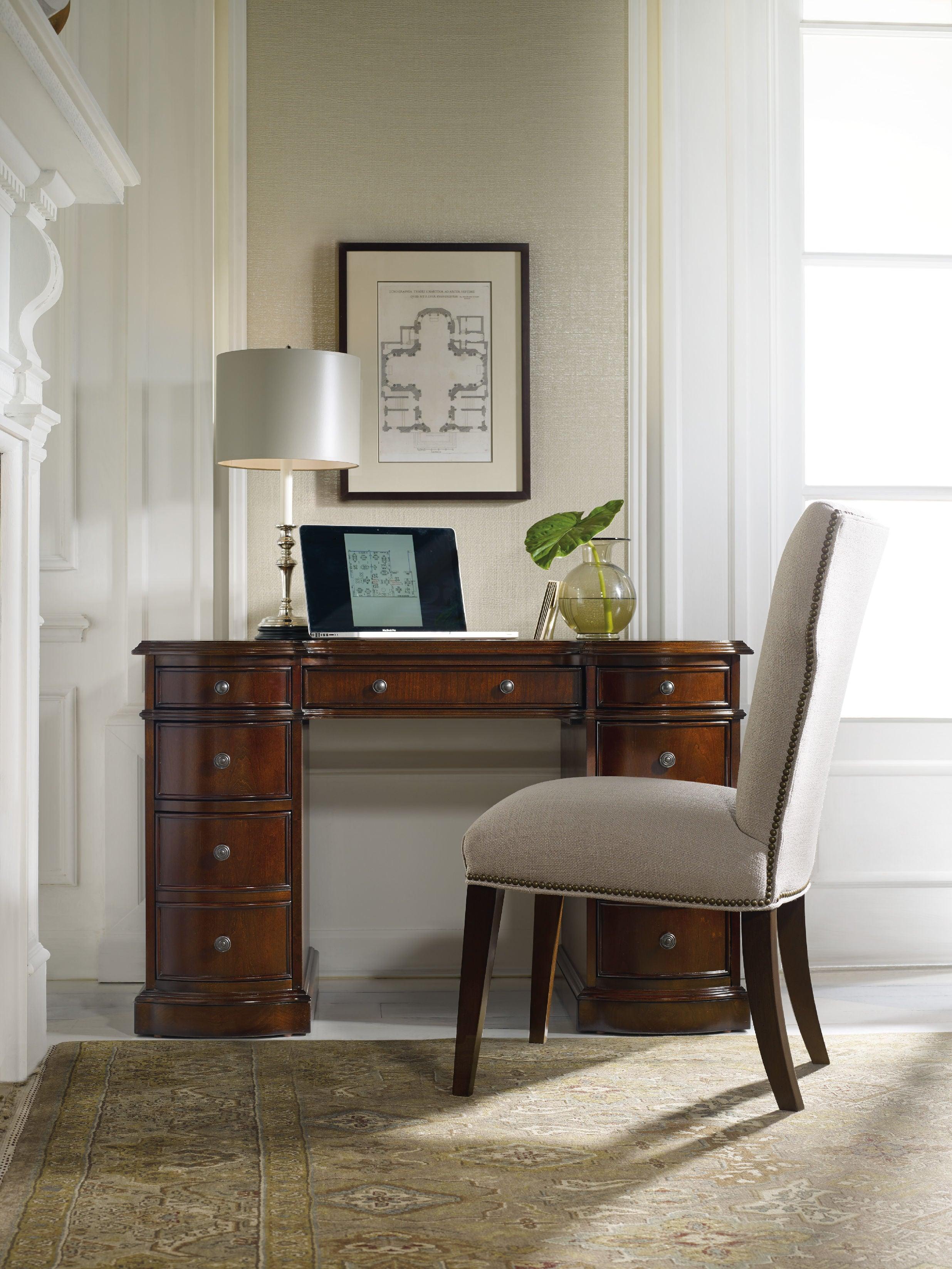 Cherry Knee-Hole Desk-Bow Front - Image 3