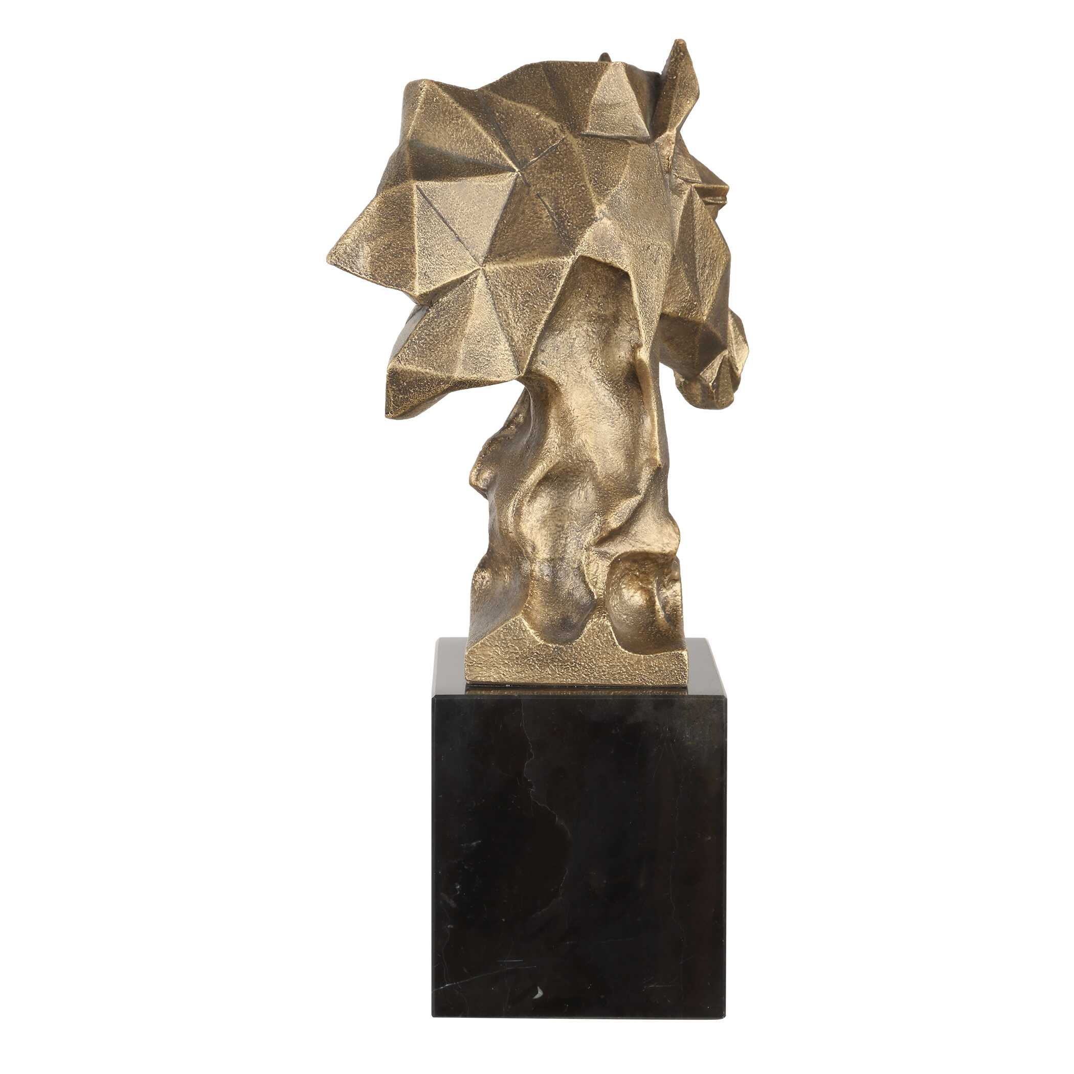 Chiseled Horse Bust Sculpture - Image 6