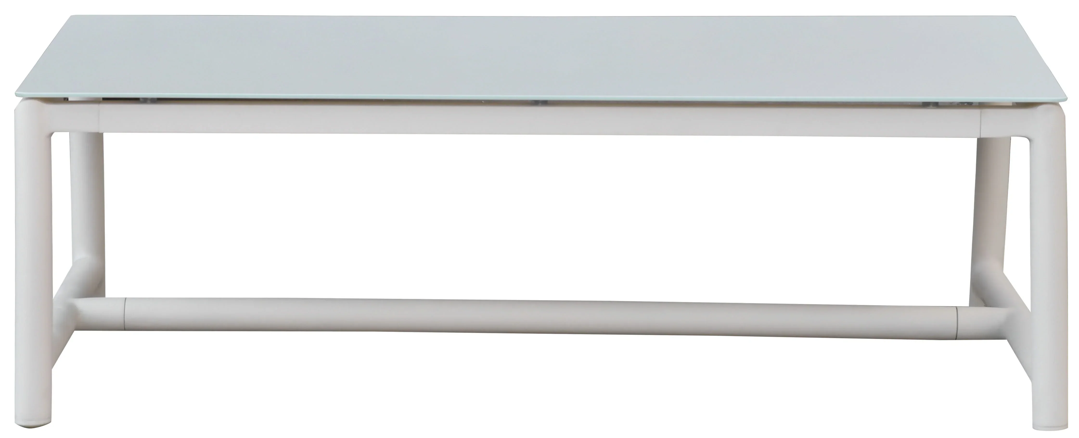 Chryssa Aluminum And Teak Patio Coffee Table