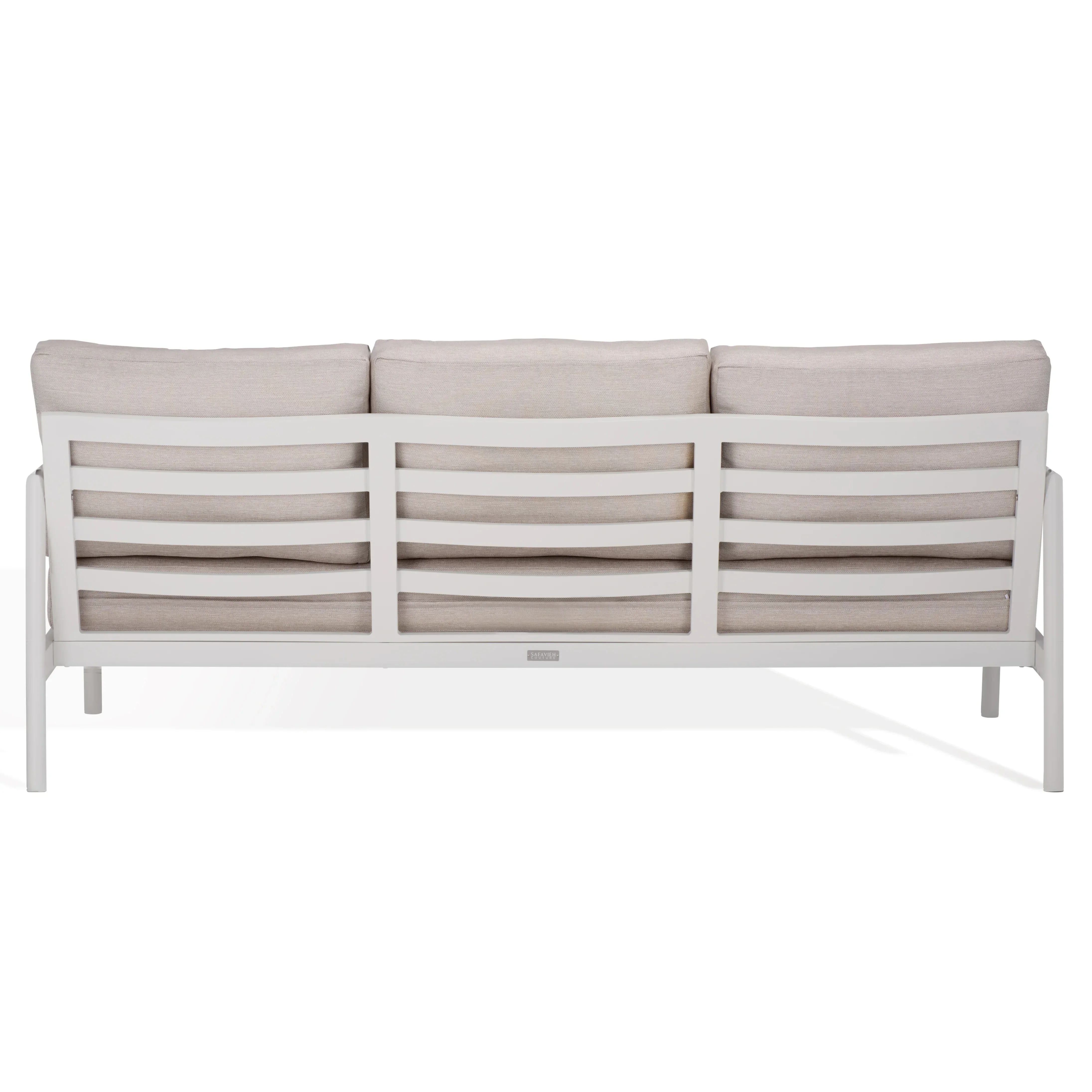 Chryssa Aluminum and Teak Patio Sofa - Image 3