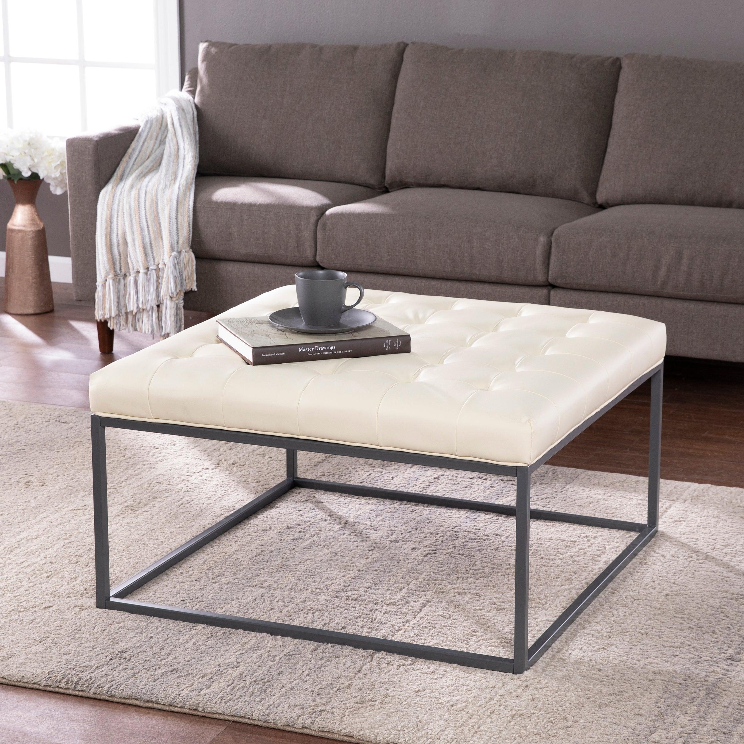 Ciarin Upholstered Cocktail Ottoman - Image 2