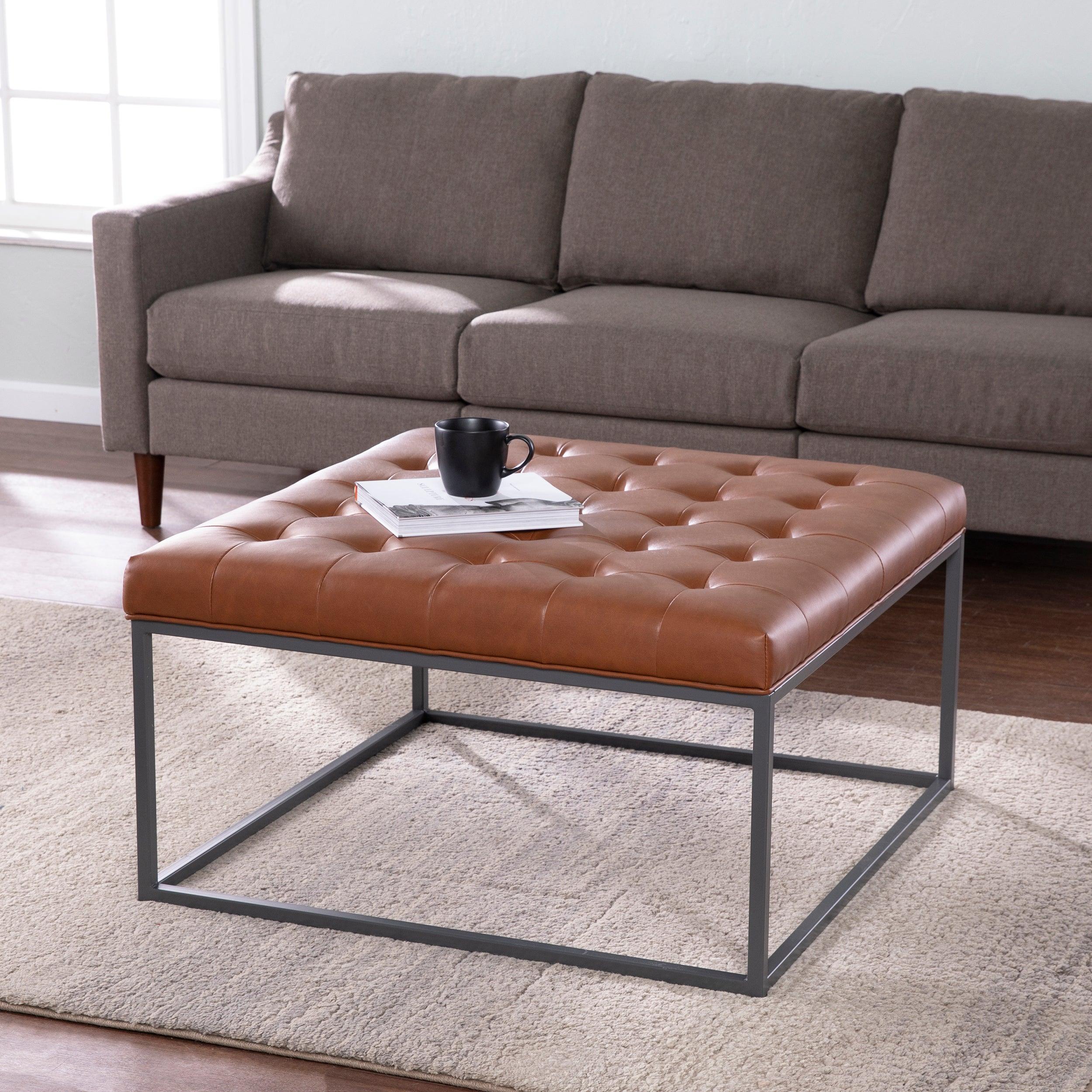 Ciarin Upholstered Cocktail Ottoman - Image 2