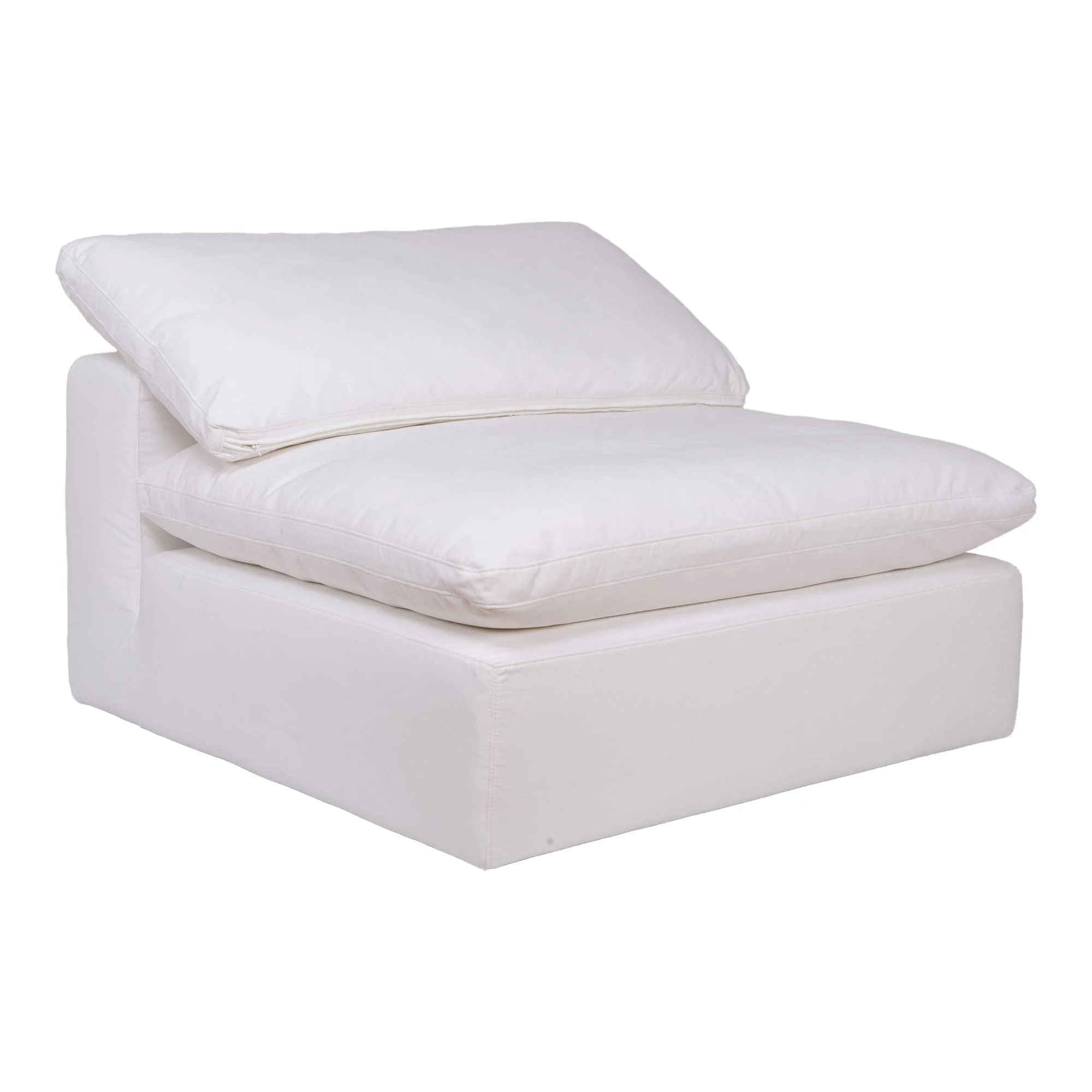 Clay Slipper Chair Performance Fabric White