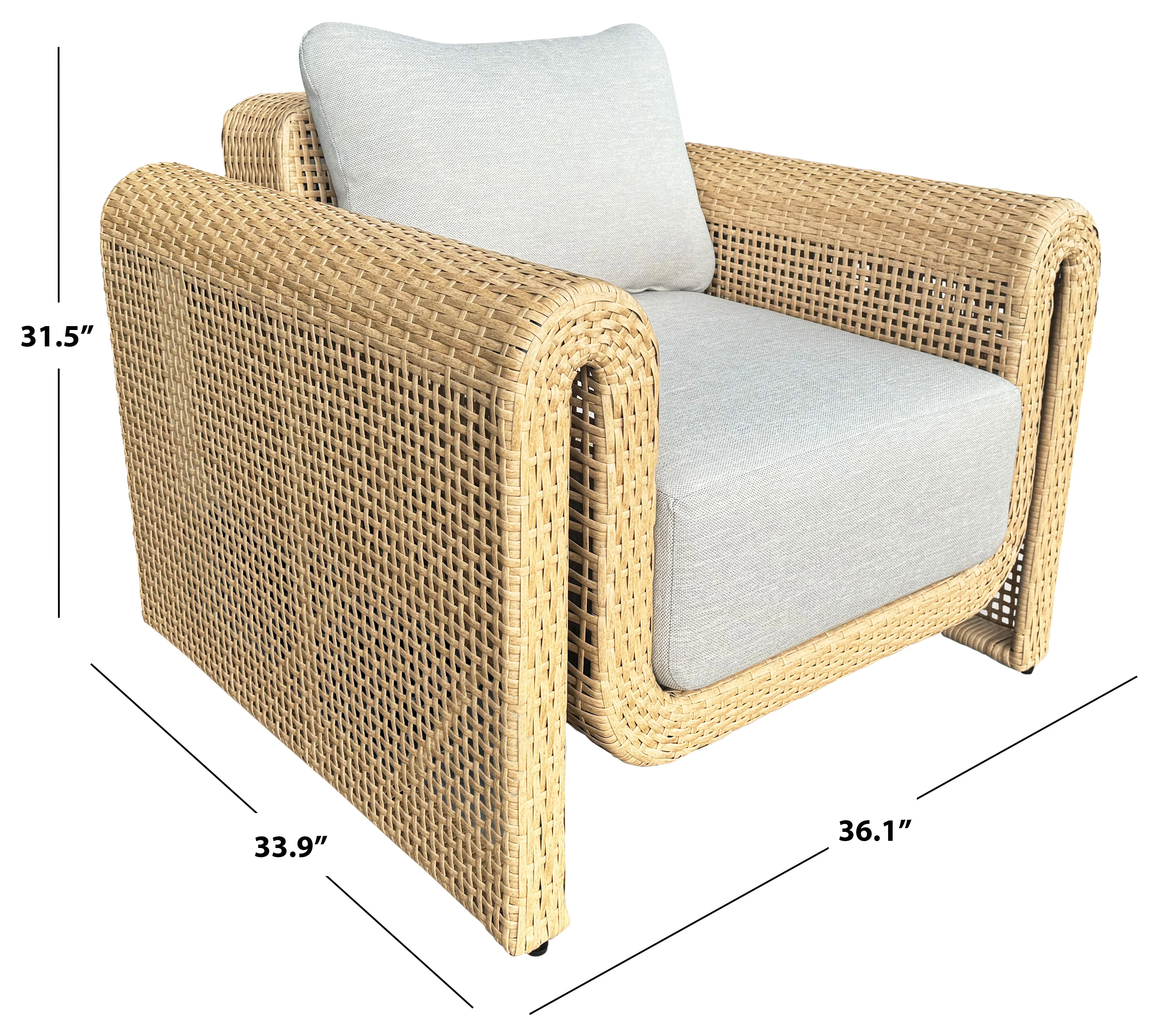 Cleandra Wicker Patio Chair - Image 5