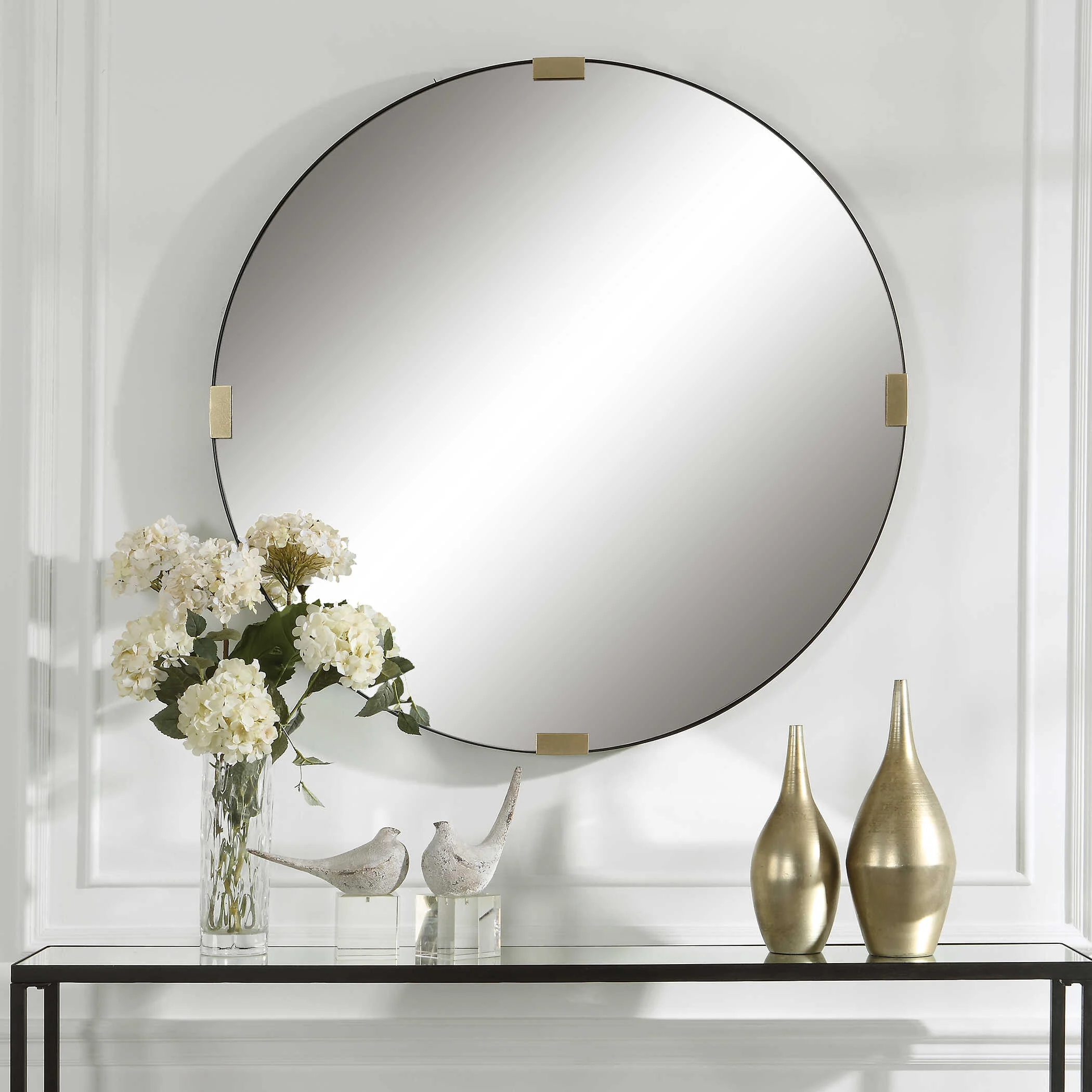 Clip Modern Round Mirror - Image 2