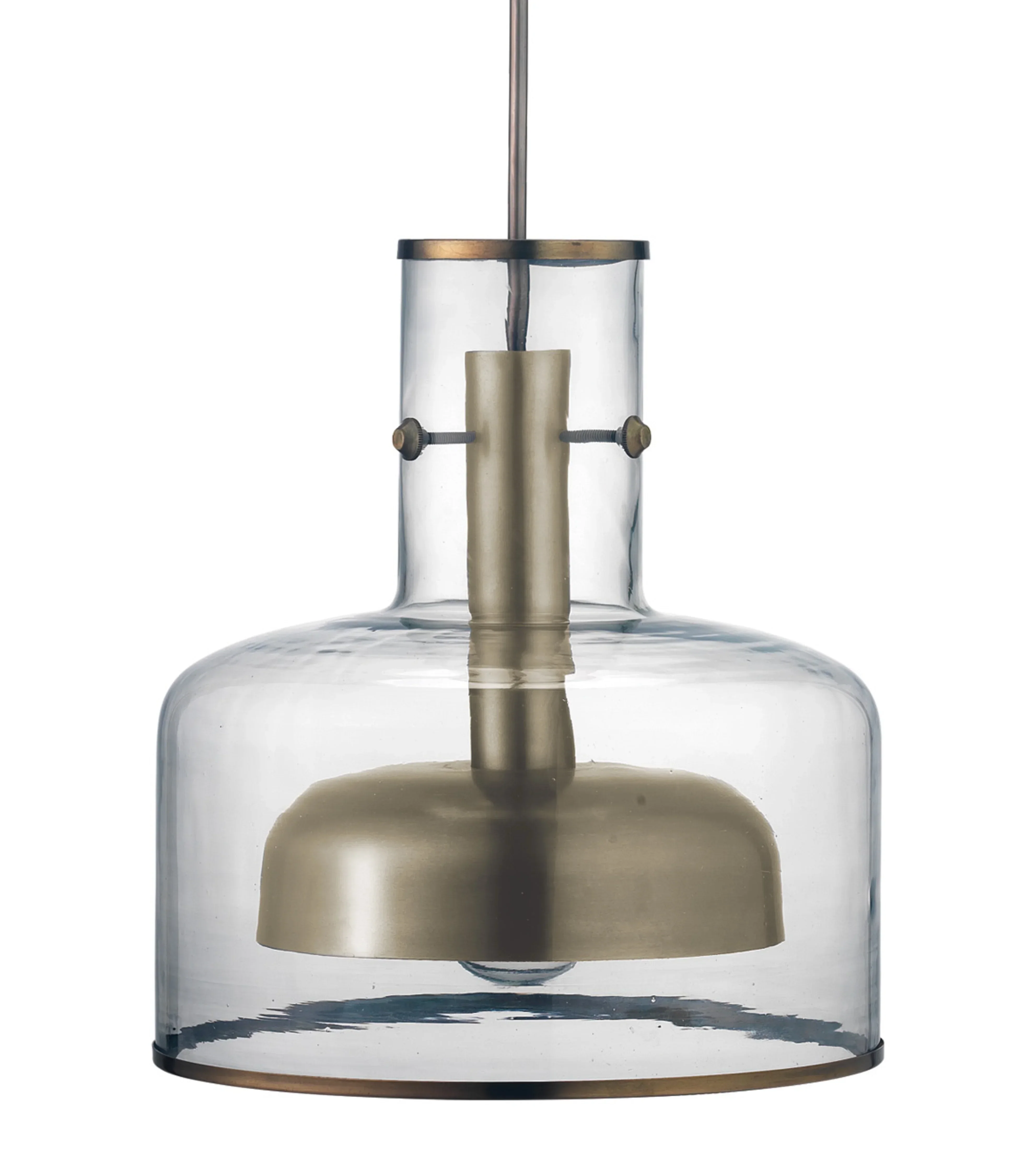Clyde Glass 1-Light Metal and Glass Pendant