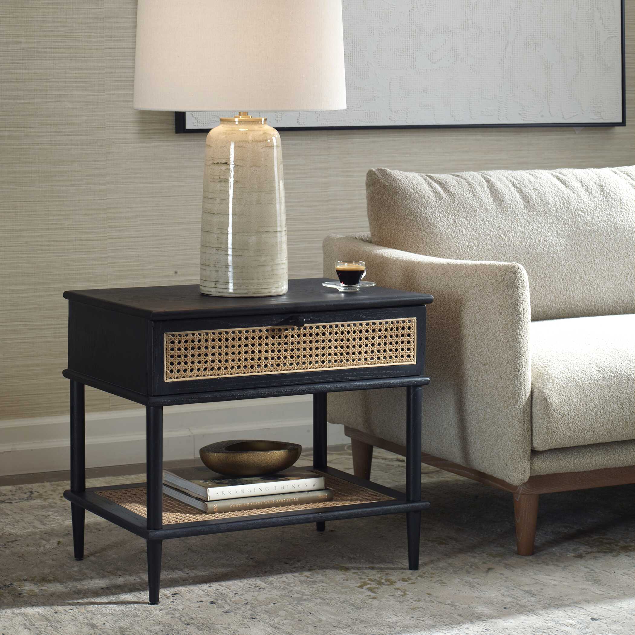 Coast Black Rattan Side Table - Image 3