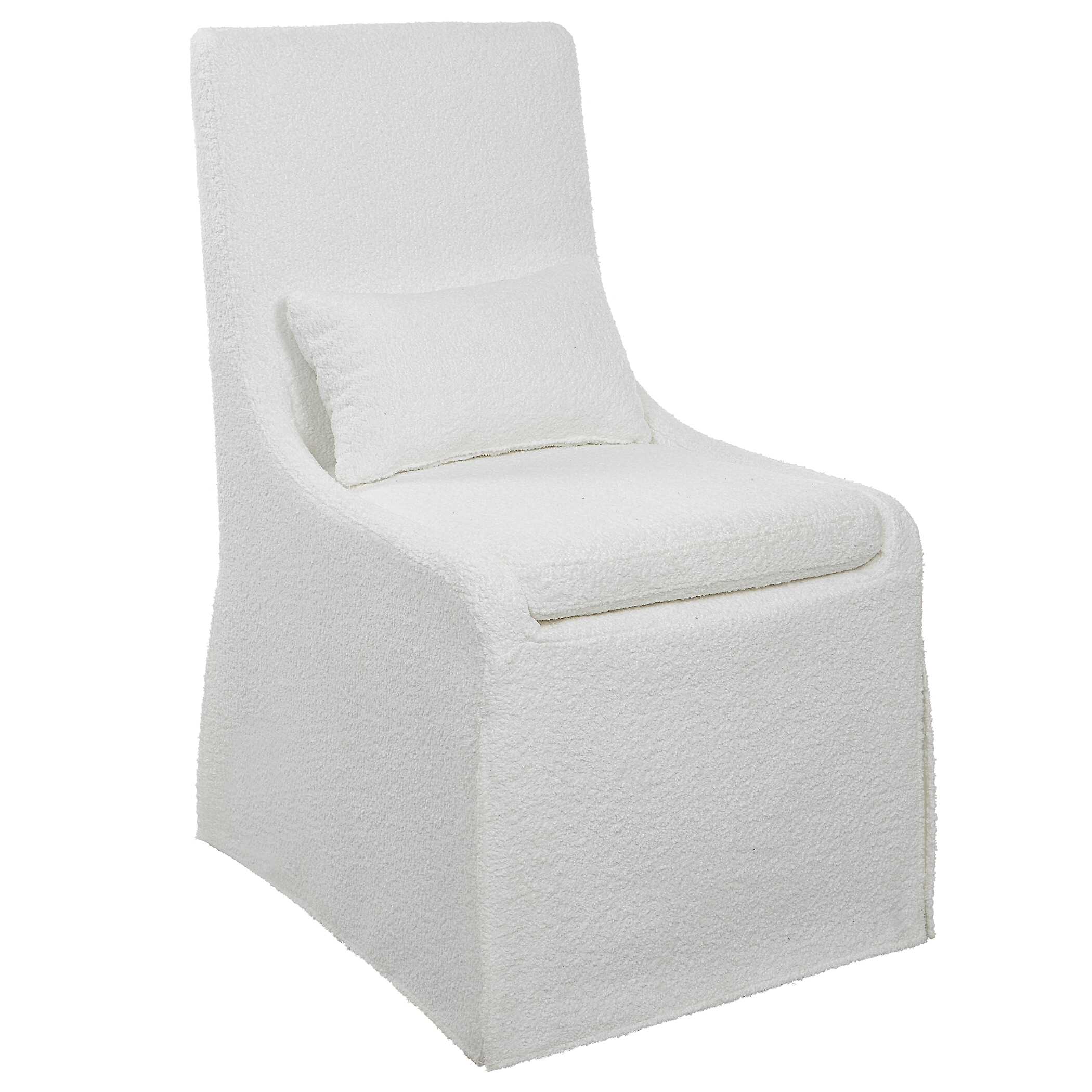 Coley White Armless Chair - Image 4