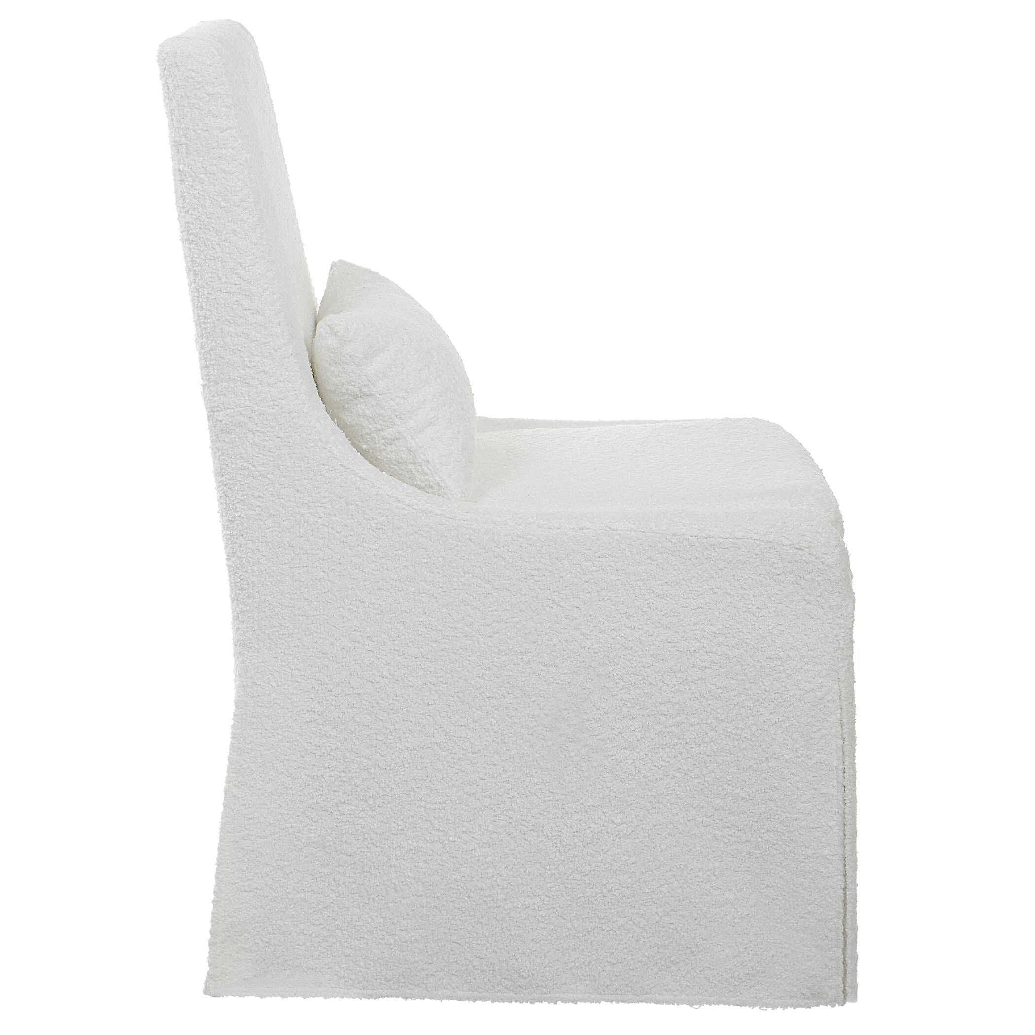 Coley White Armless Chair - Image 5