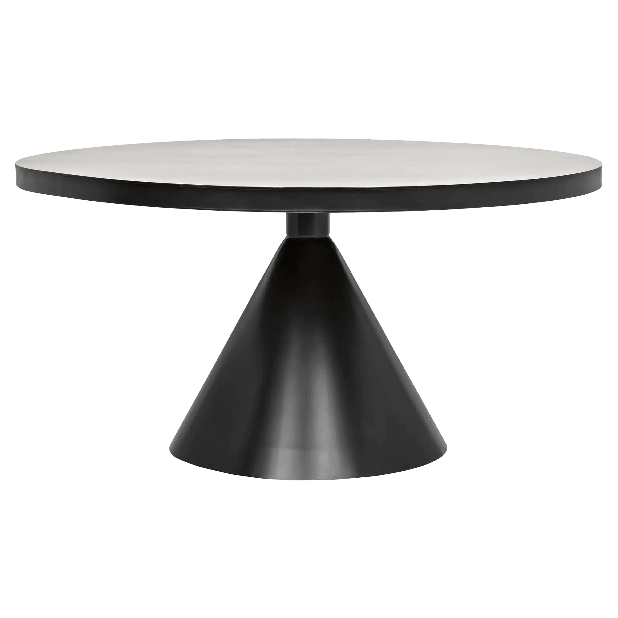 Cone Dining Table, Black Steel