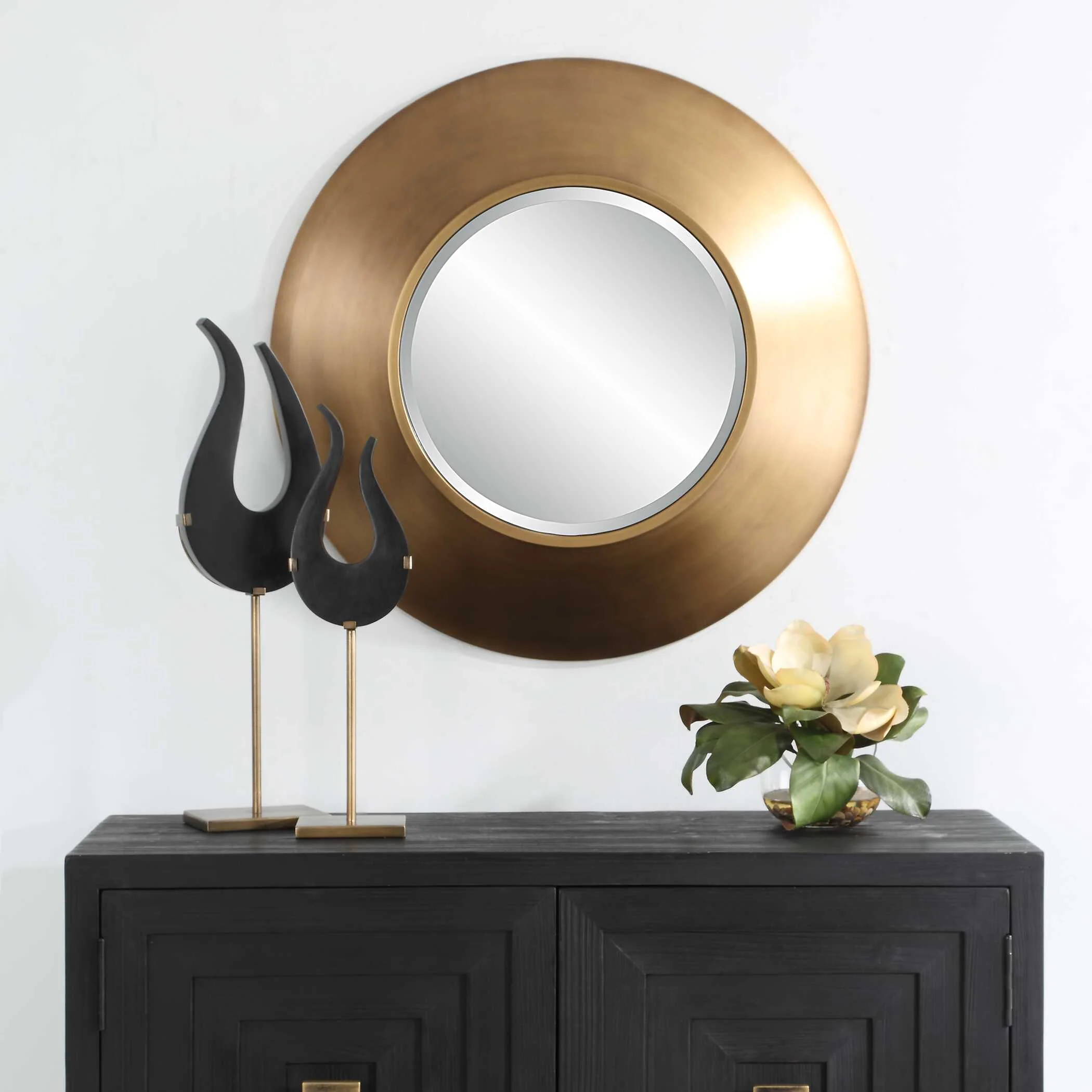 Contessa Round Gold Mirror - Image 3