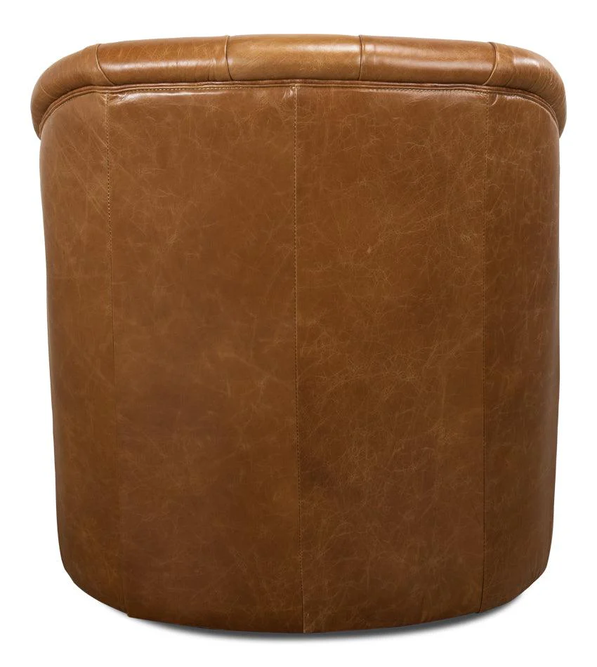 Coolidge Leather Swivel Chair - Image 4