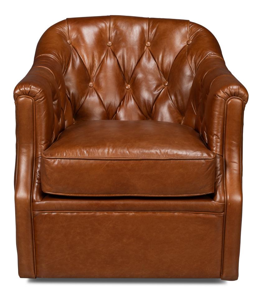 Coolidge Leather Swivel Chair - Image 2