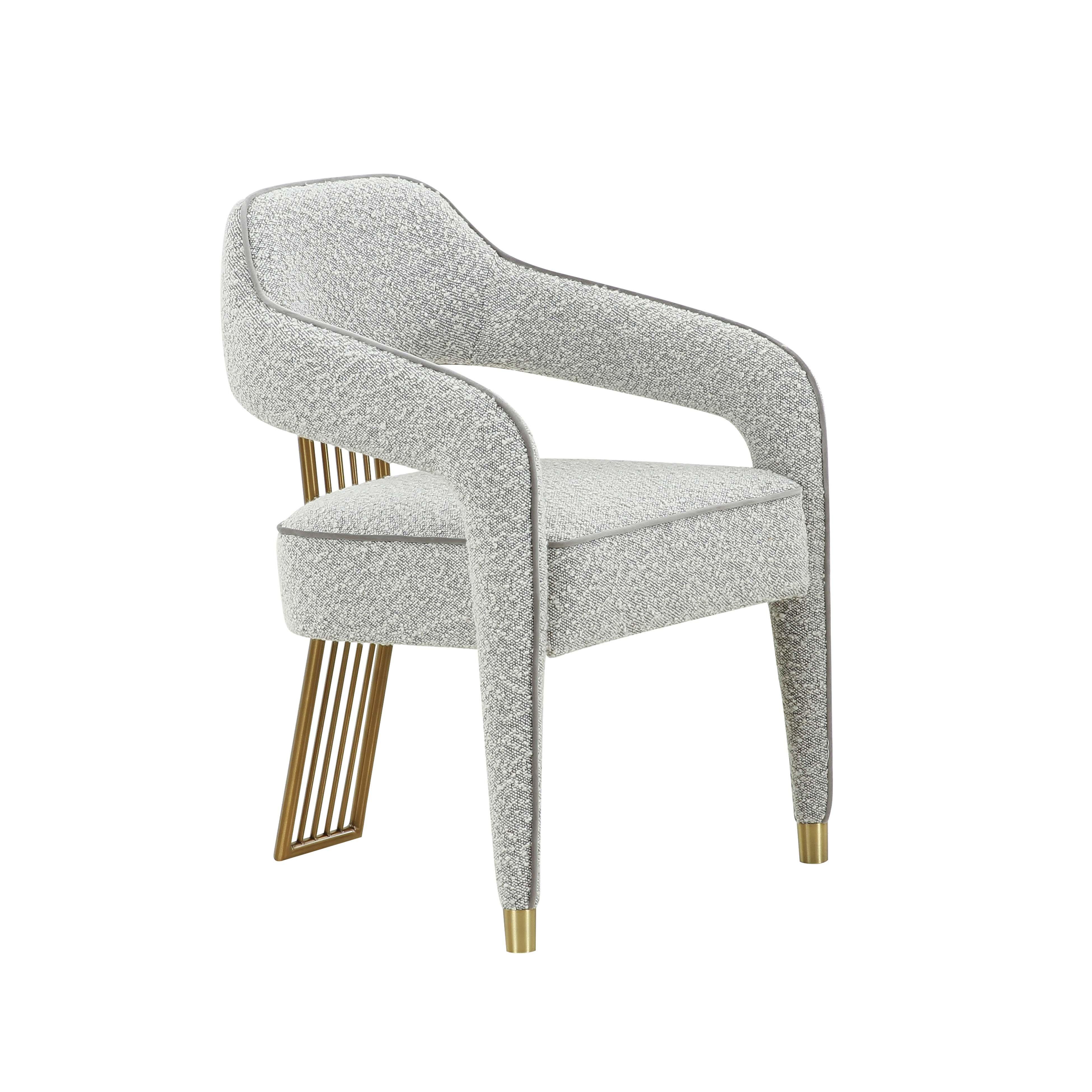 Corralis Speckled Grey Boucle Dining Chair - Set of 2