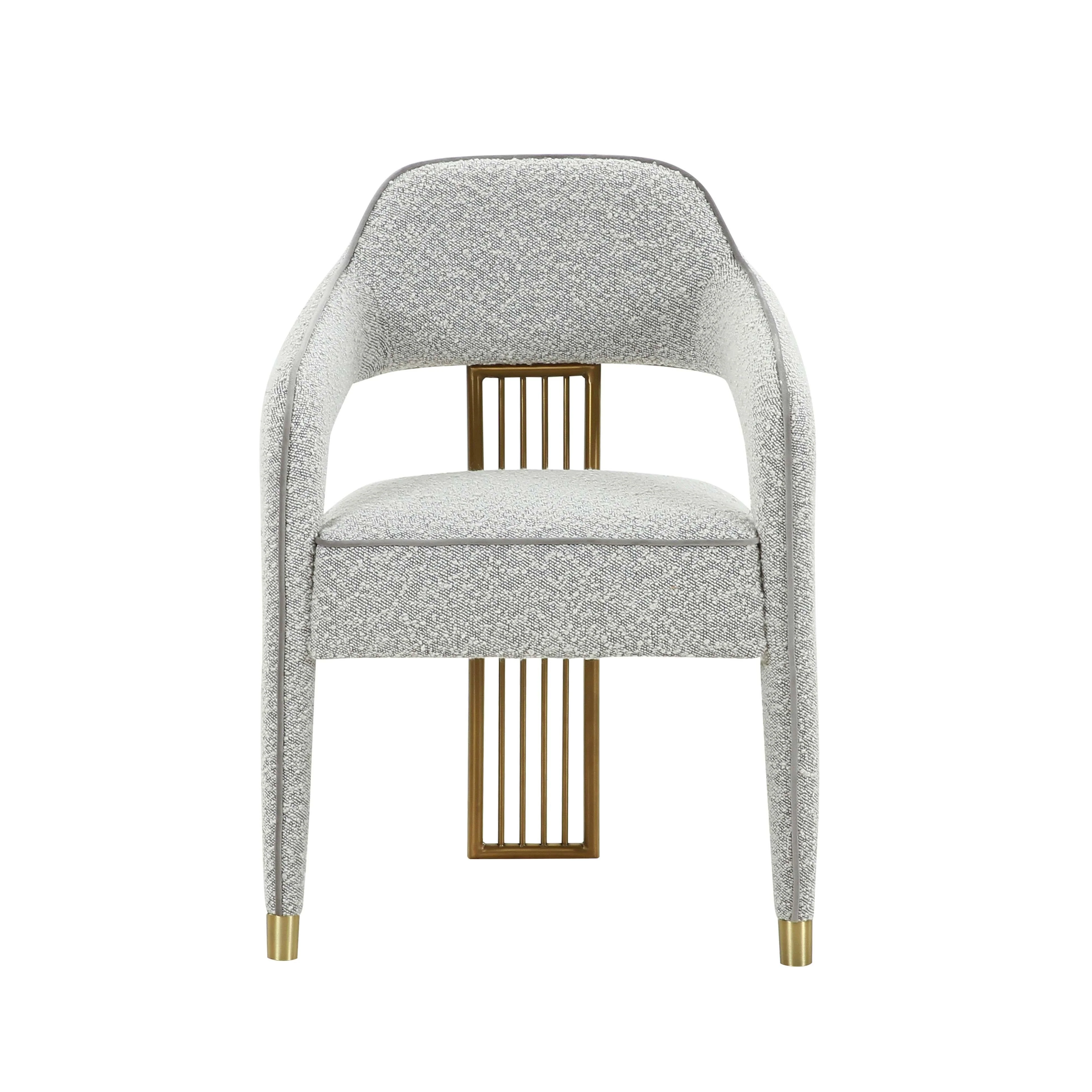 Corralis Speckled Grey Boucle Dining Chair - Set of 2 - Image 3