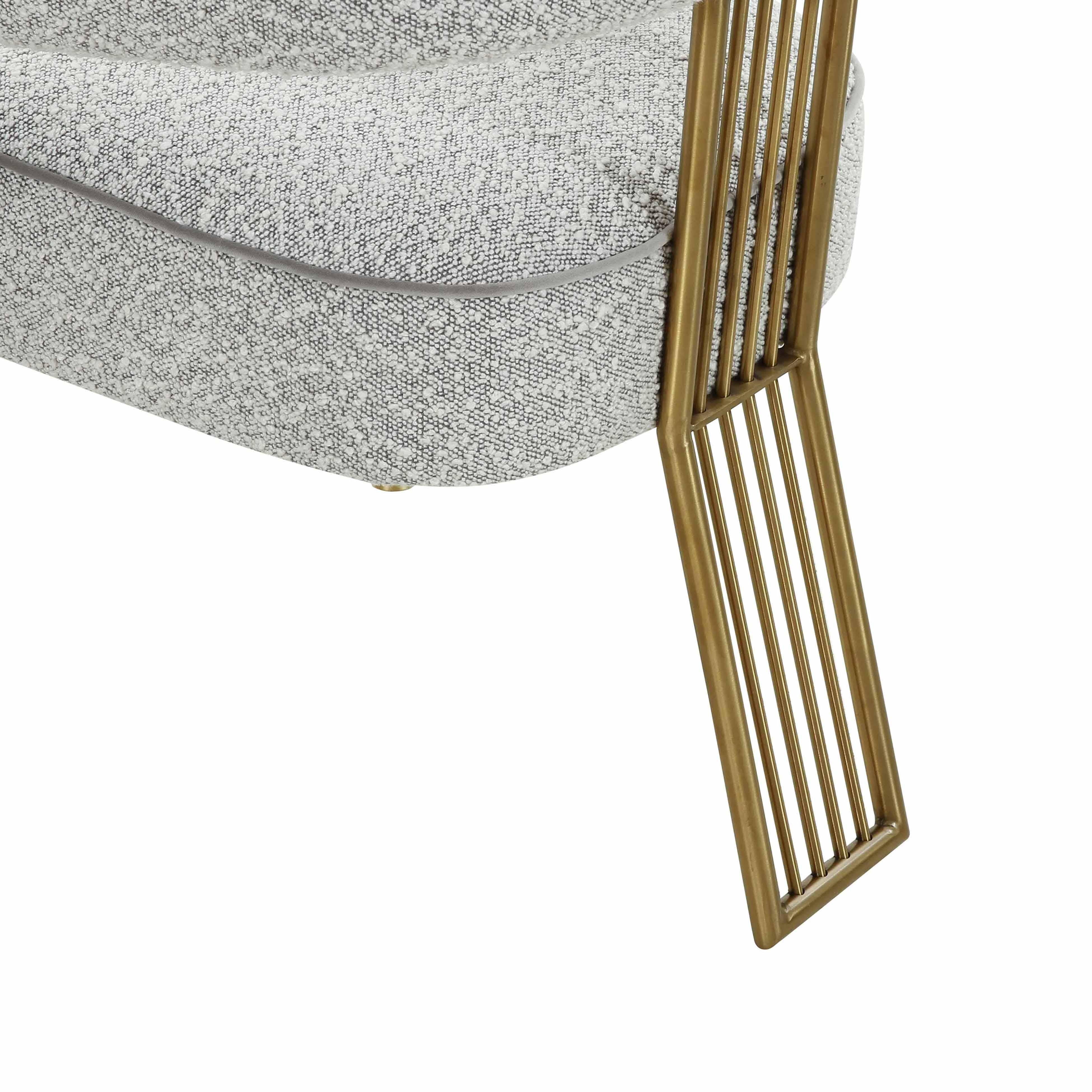 Corralis Speckled Grey Boucle Dining Chair - Set of 2 - Image 5