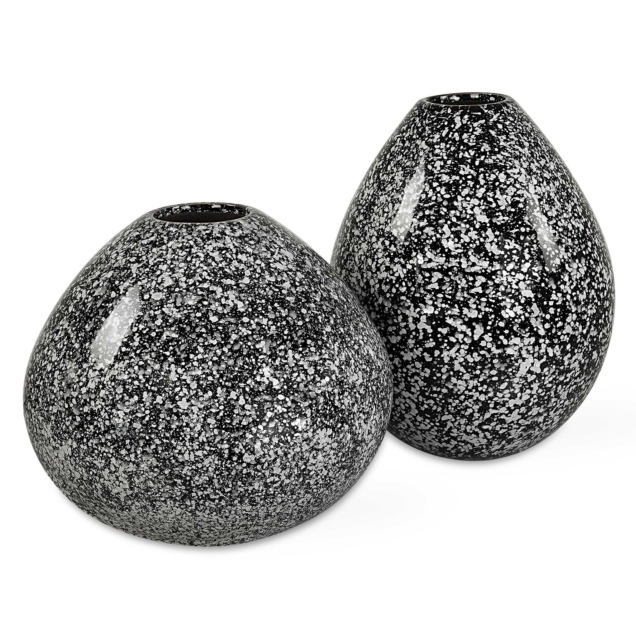 Cosmic Black & White Vases - Set of 2
