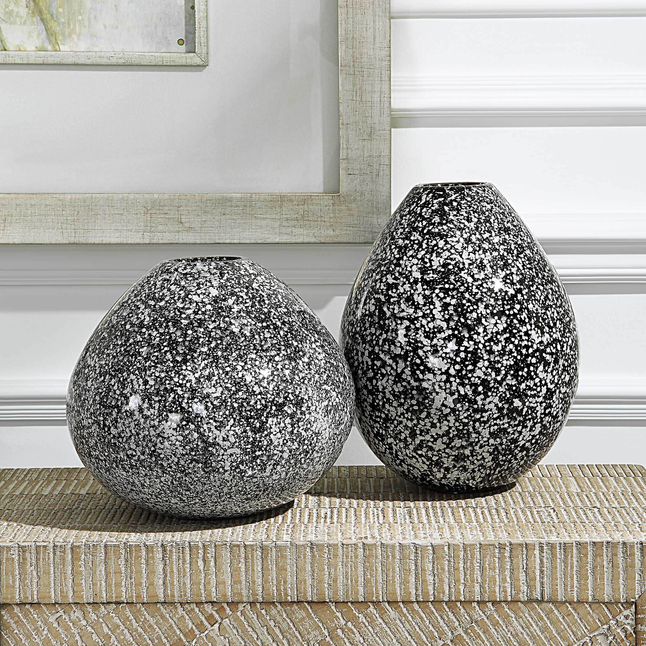 Cosmic Black & White Vases - Set of 2 - Image 3