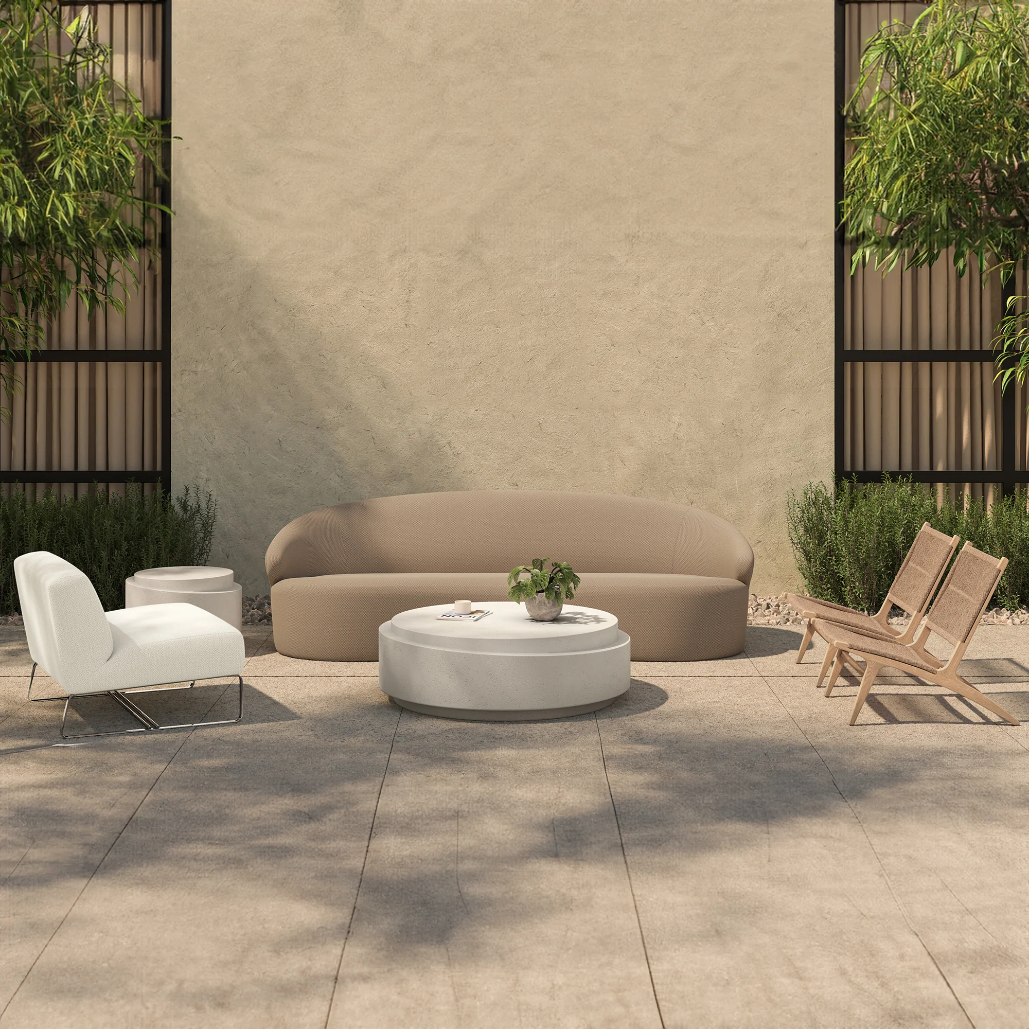 Cove Outdoor Sofa Taupe - Image 2