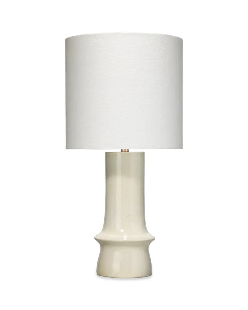 Crest Ceramic Table Lamp with Linen Shade