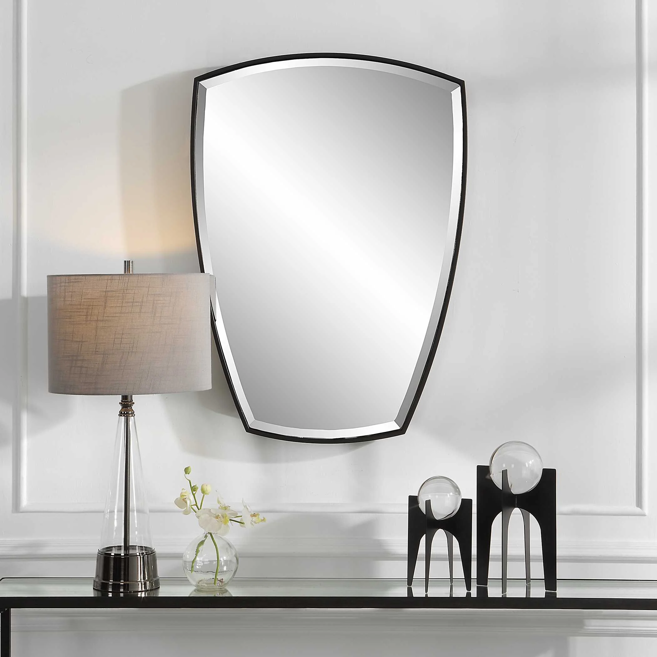 Crest Curved Iron Mirror - Image 2