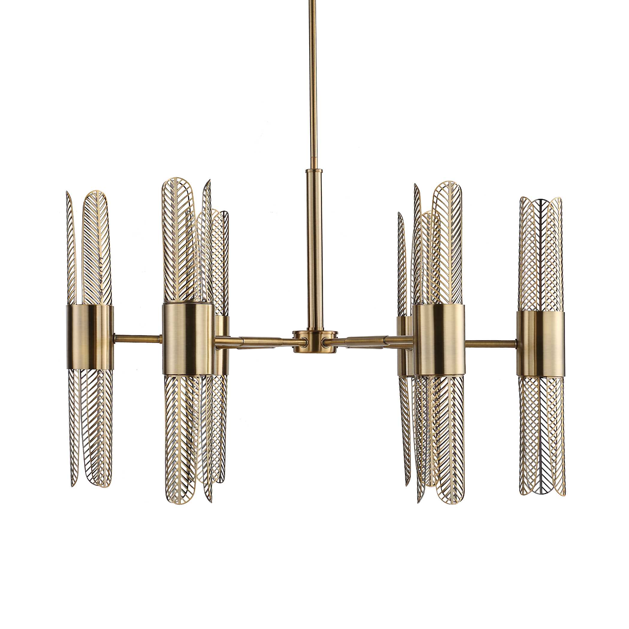 Cret 12 Light Brass Chandelier - Image 3