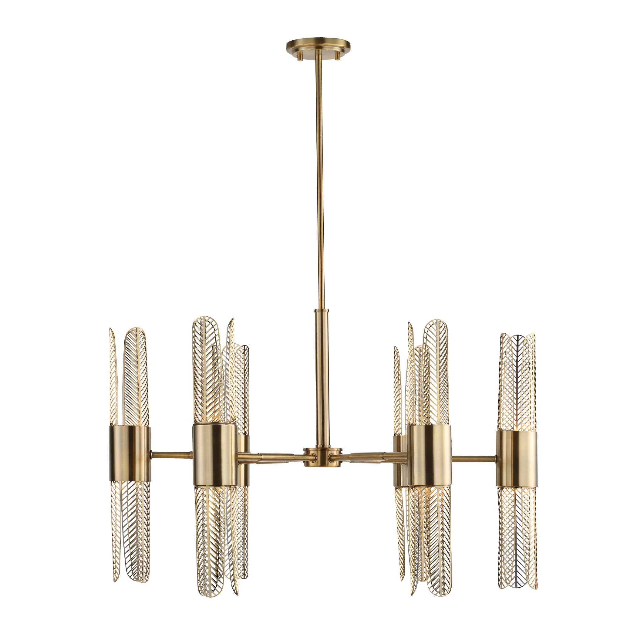 Cret 12 Light Brass Chandelier - Image 5