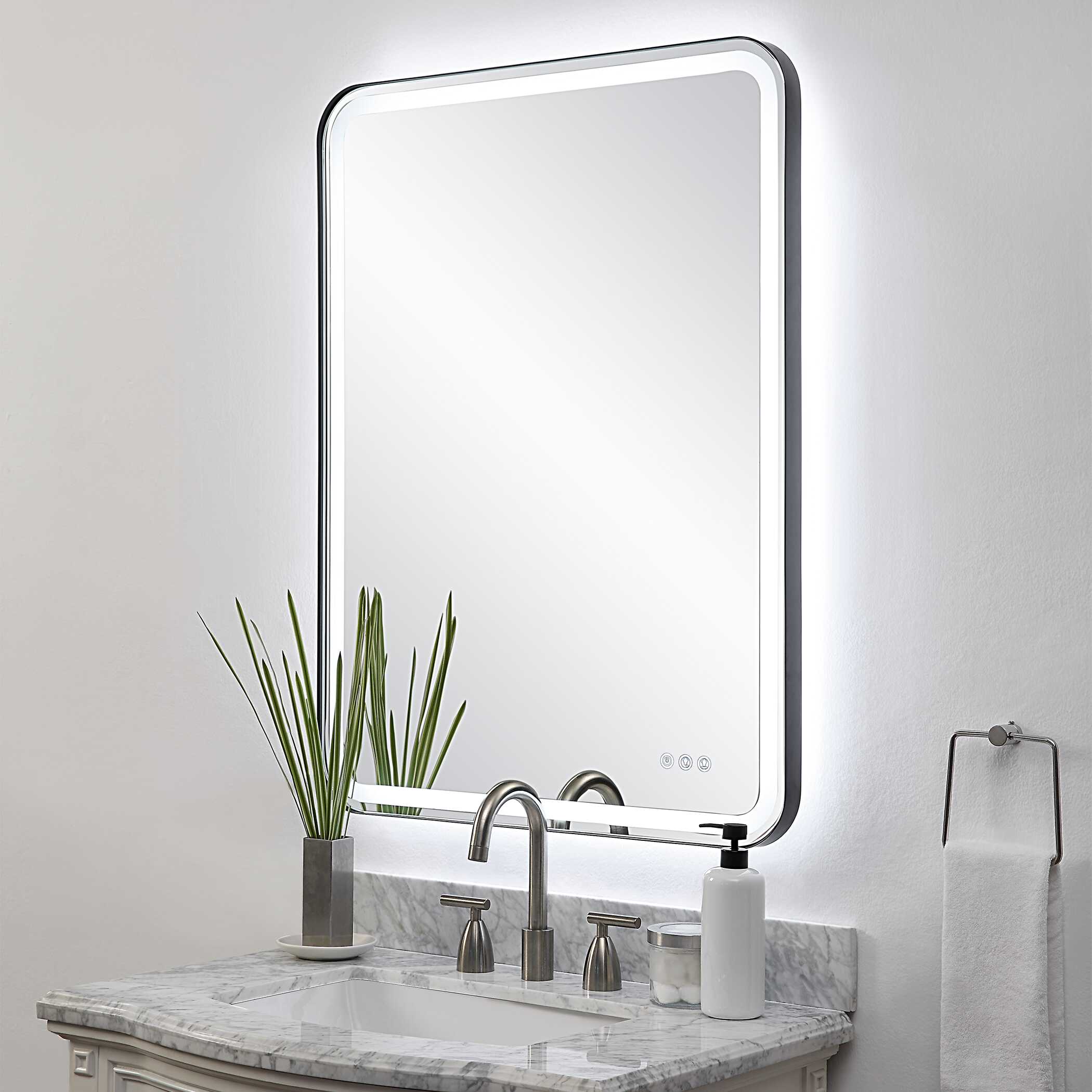 Crofton Lighted Black Large Mirror - Image 10