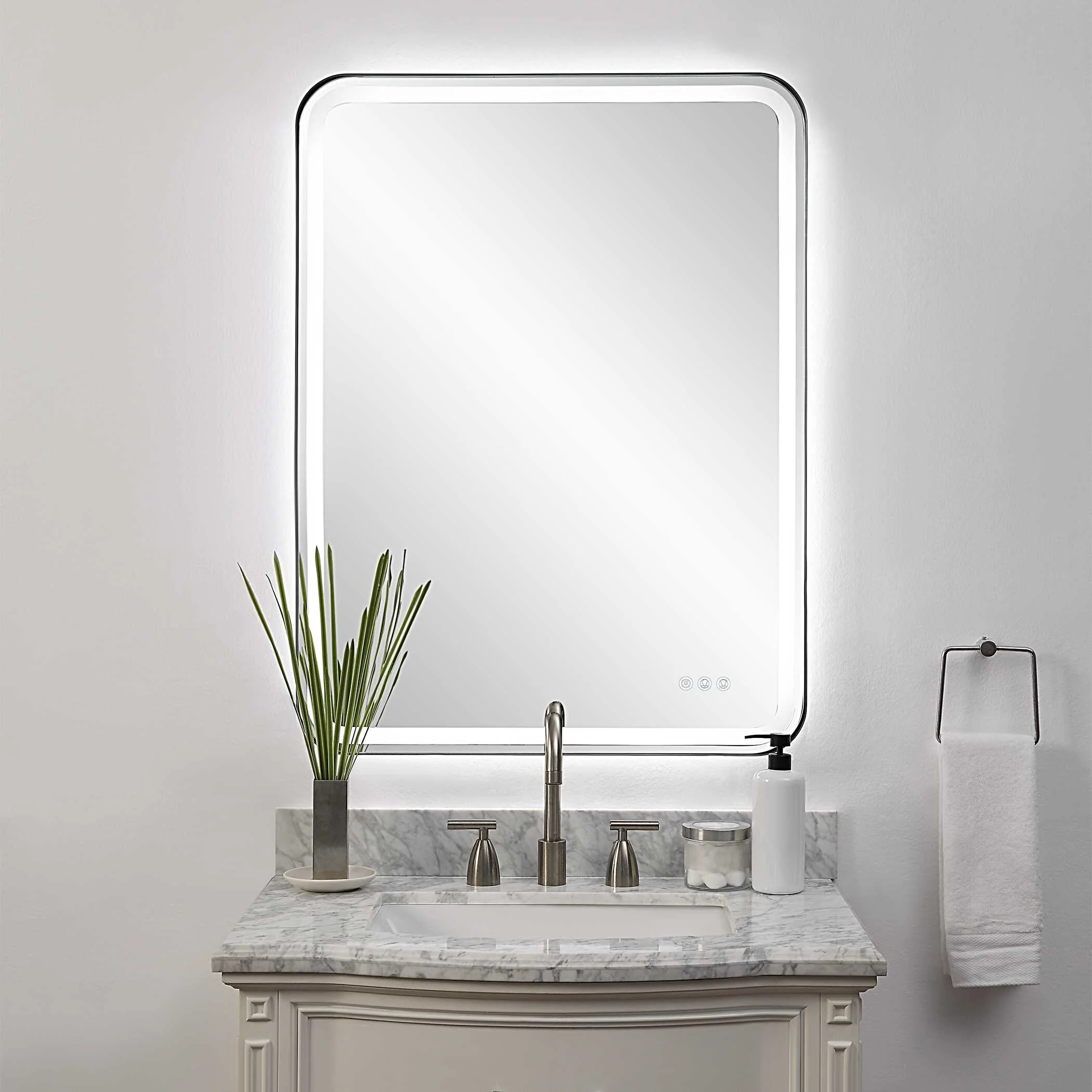 Crofton Lighted Black Large Mirror - Image 2