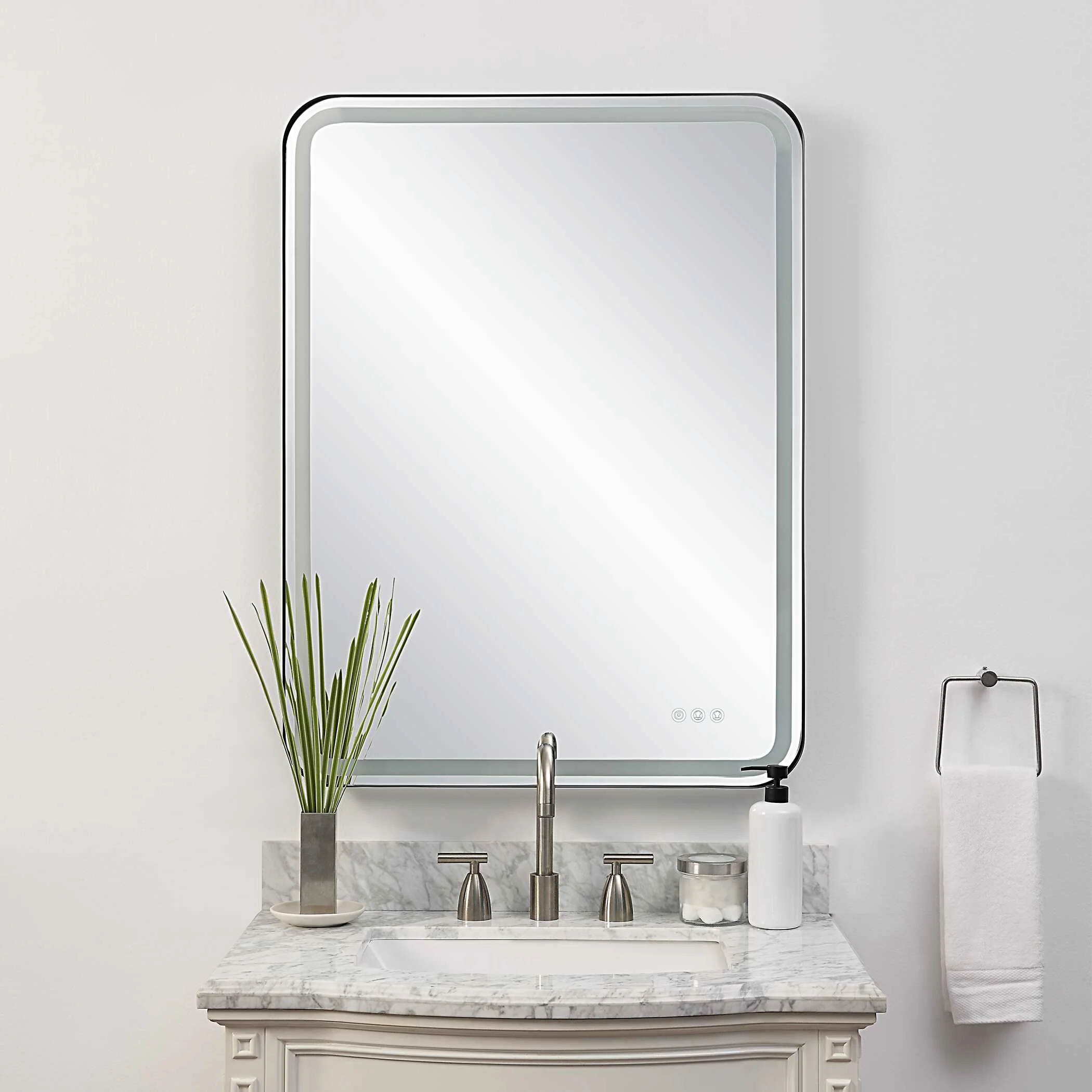 Crofton Lighted Black Large Mirror - Image 3