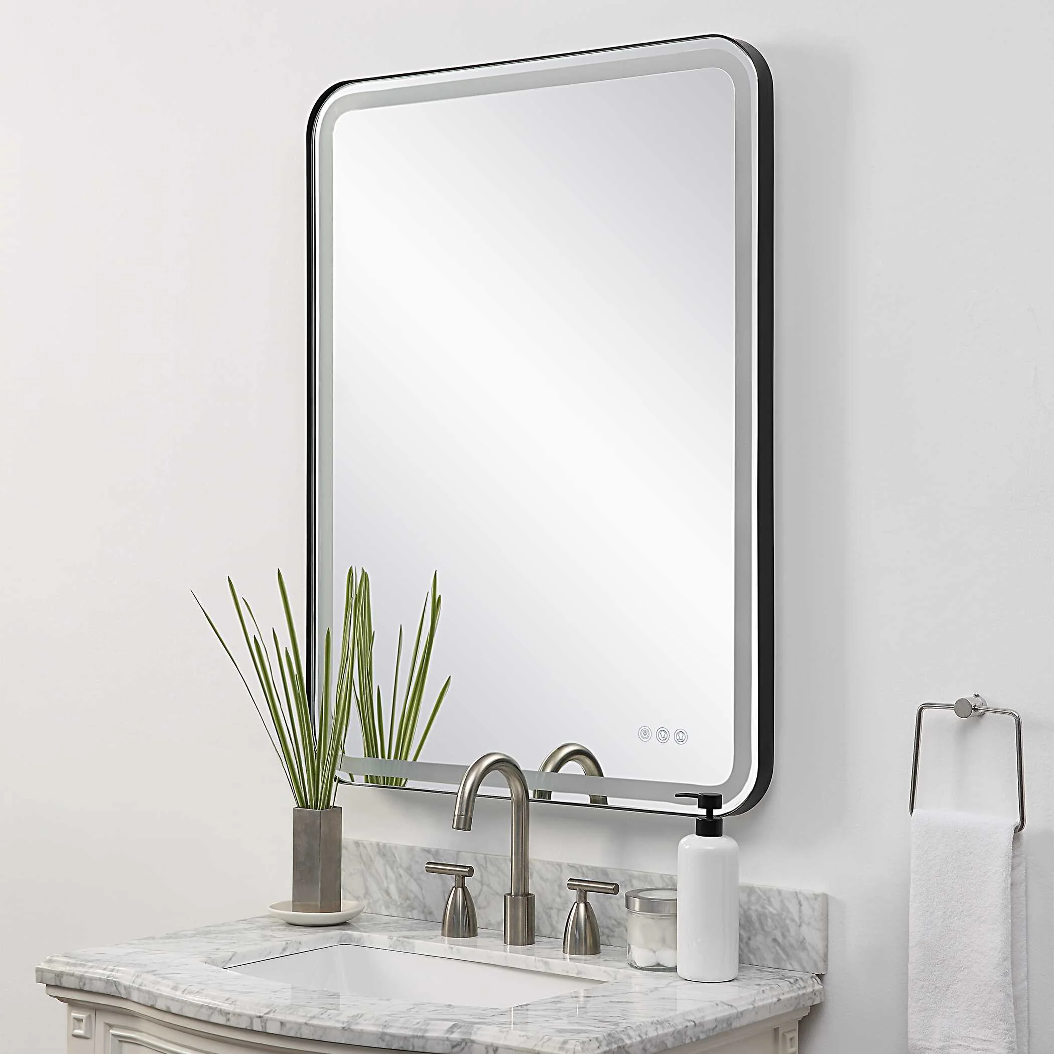 Crofton Lighted Black Large Mirror - Image 8