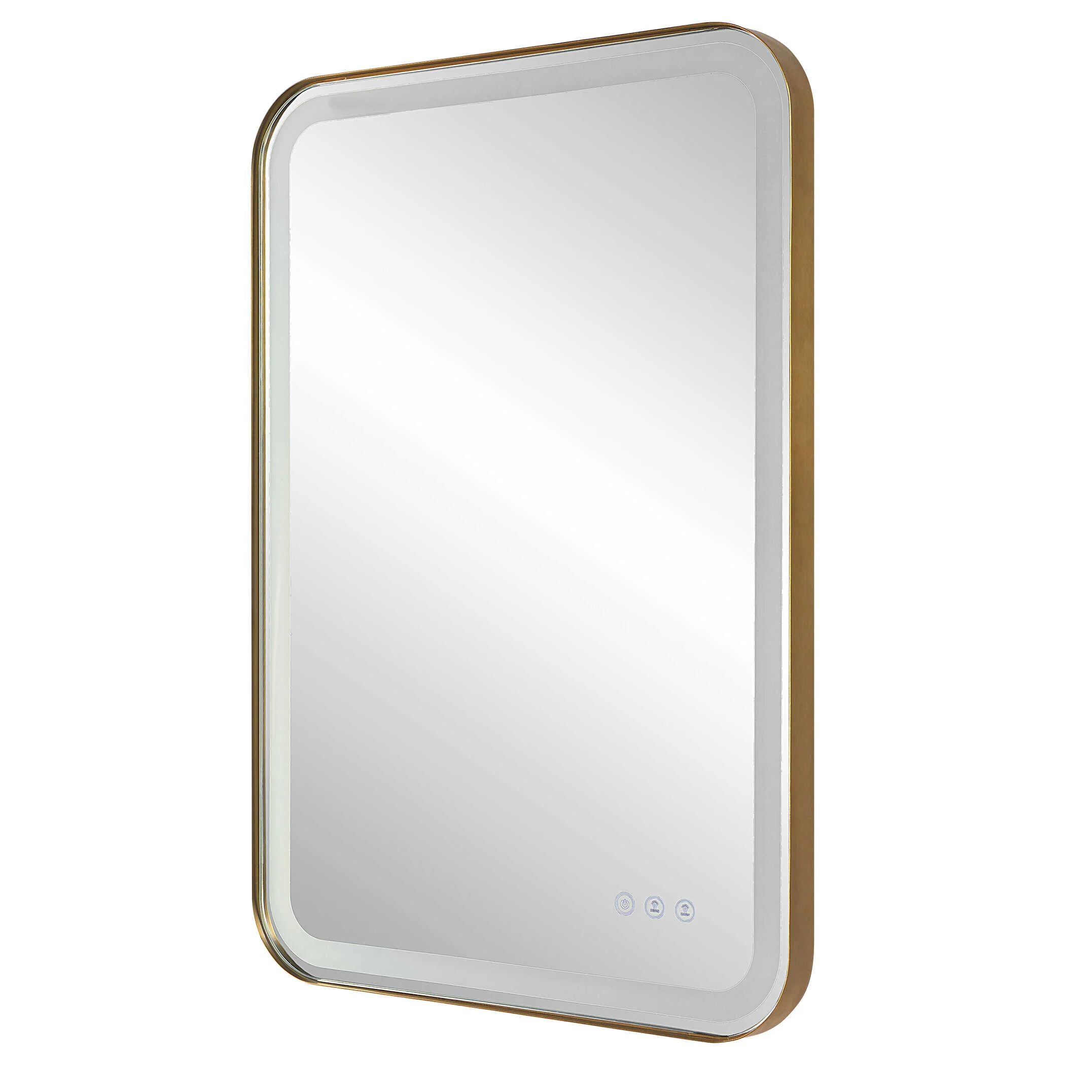 Crofton Lighted Brass Vanity Mirror - Image 6