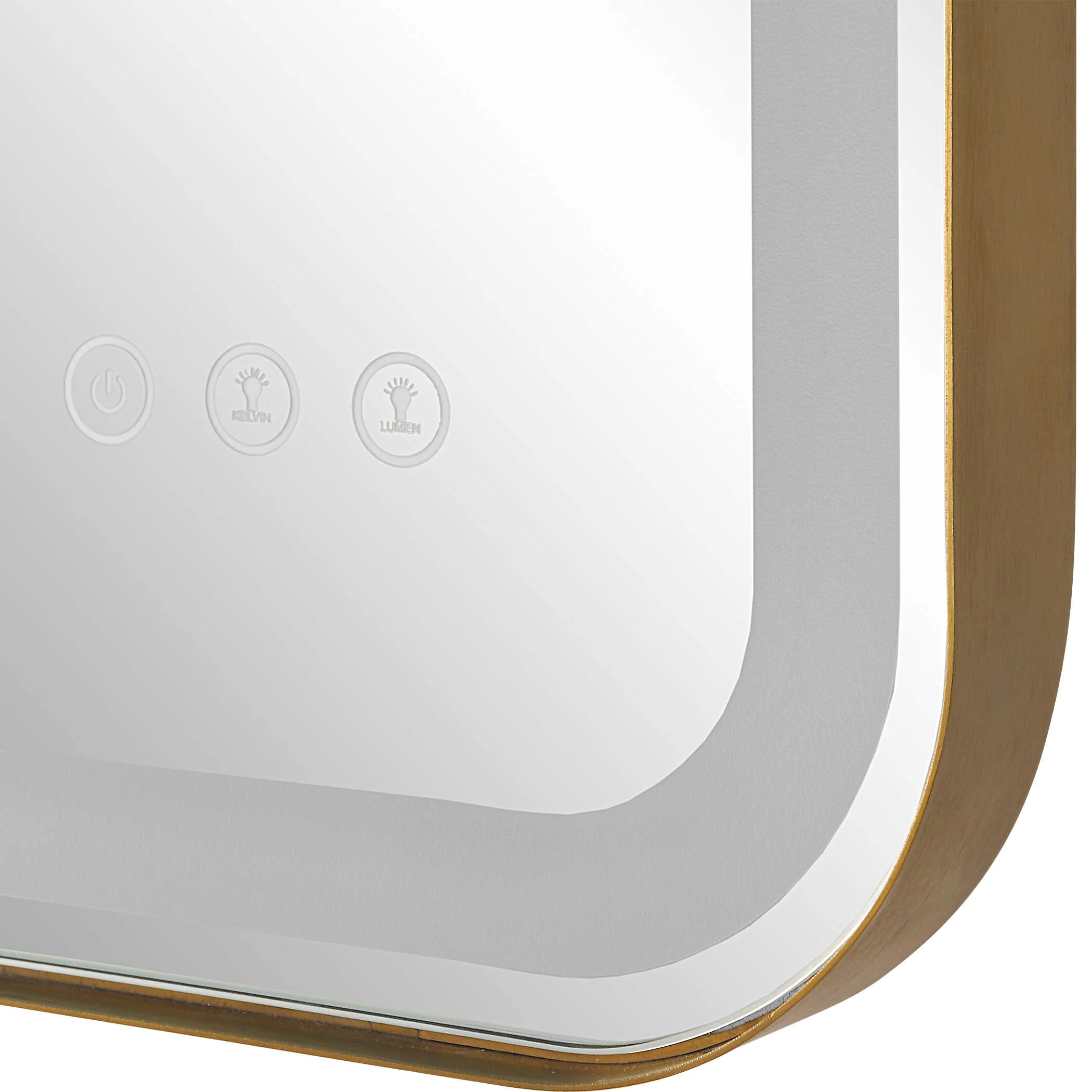 Crofton Lighted Brass Vanity Mirror - Image 7