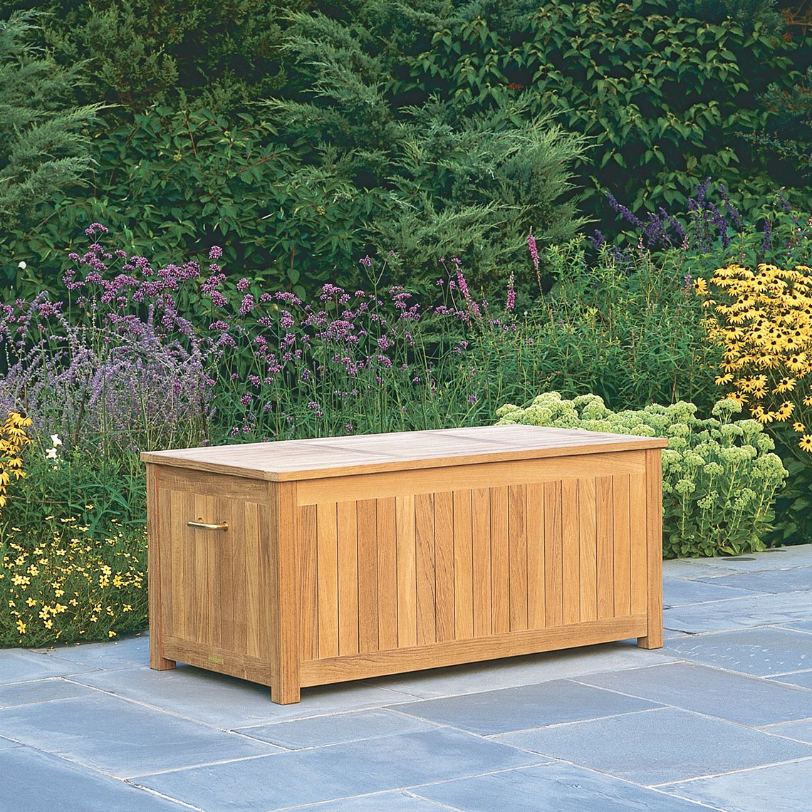 Cushion Boxes 53" Teak Box - Image 2