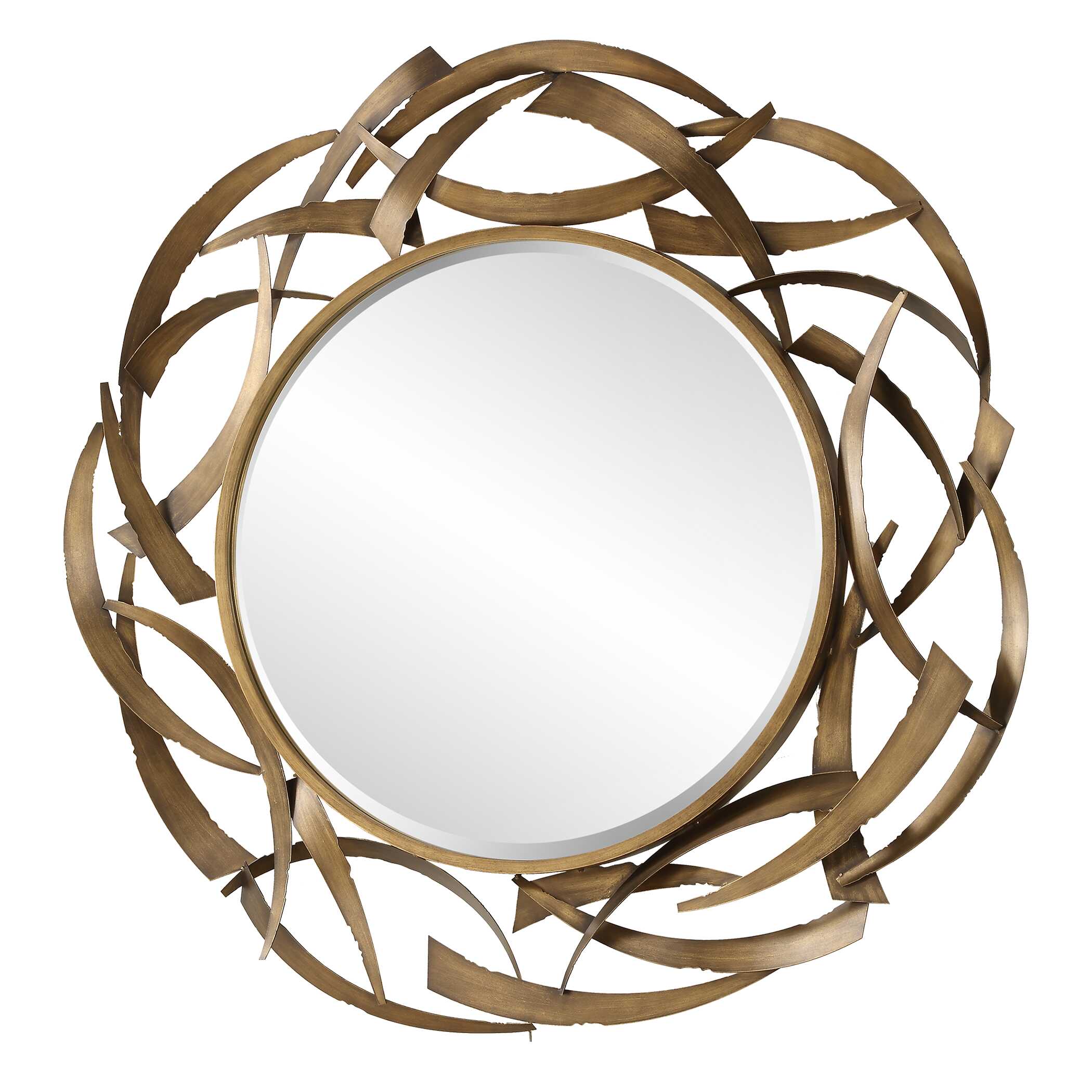 Cutting Edge Bronze Round Mirror - Image 4