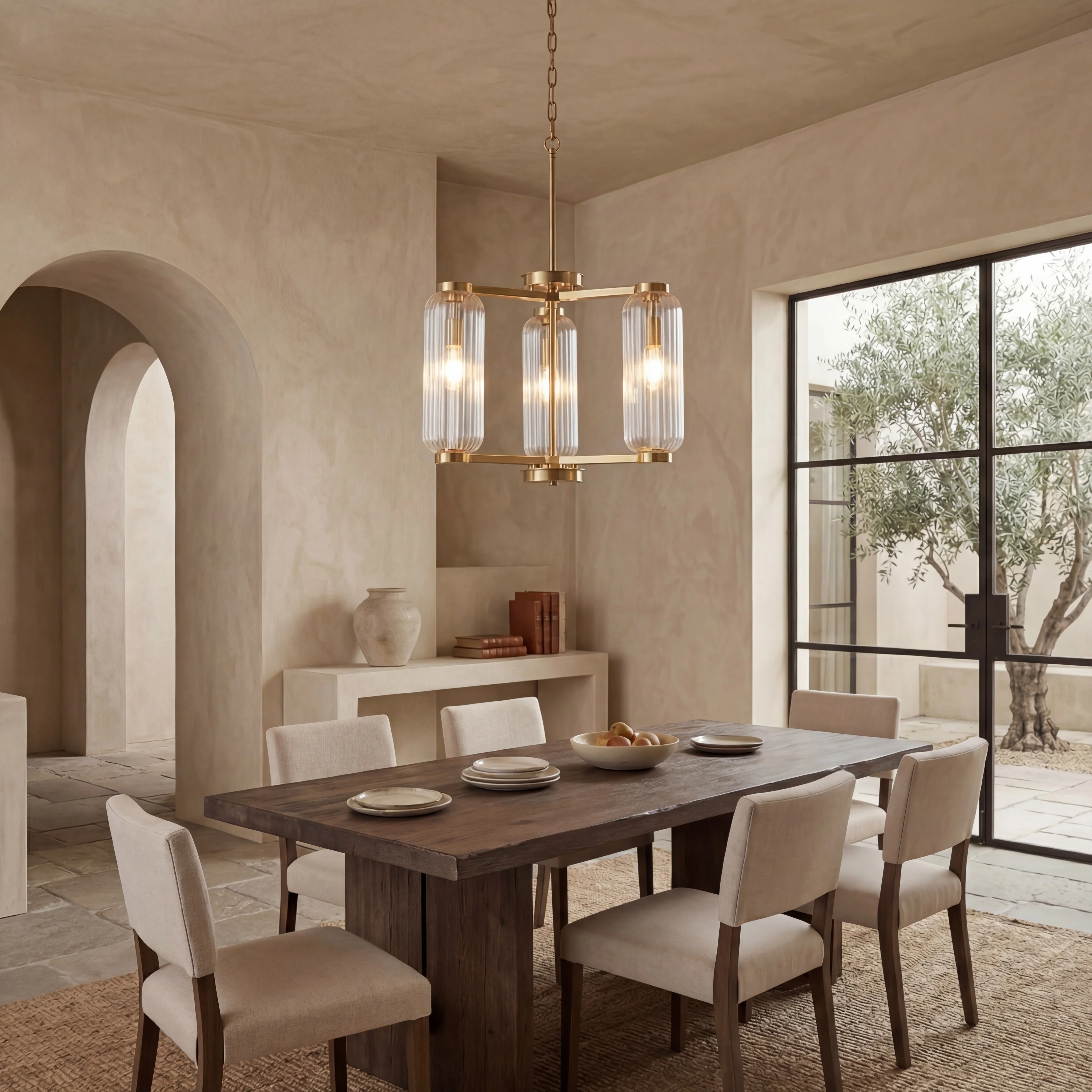 Cyndy Square Glass Chandelier - Image 2