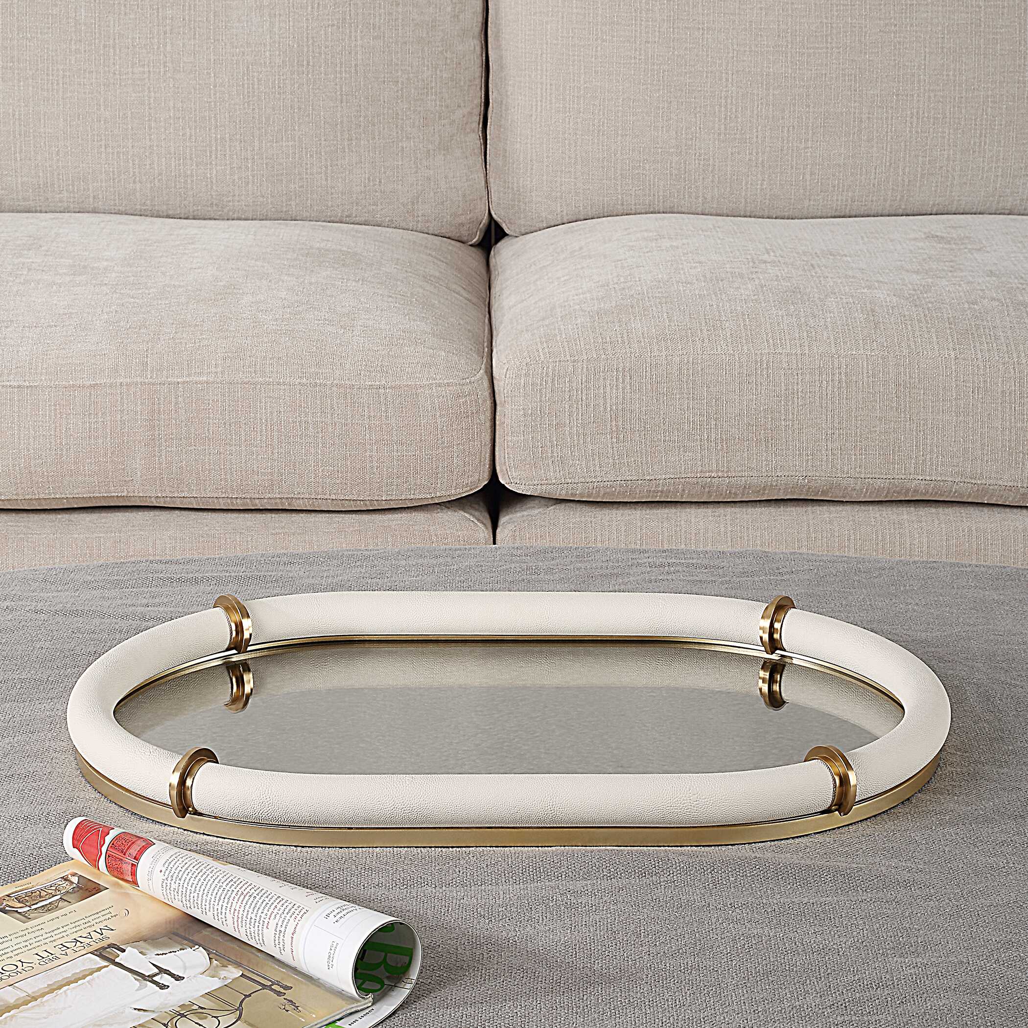 Cyprus Leather Oval Tray - Image 2