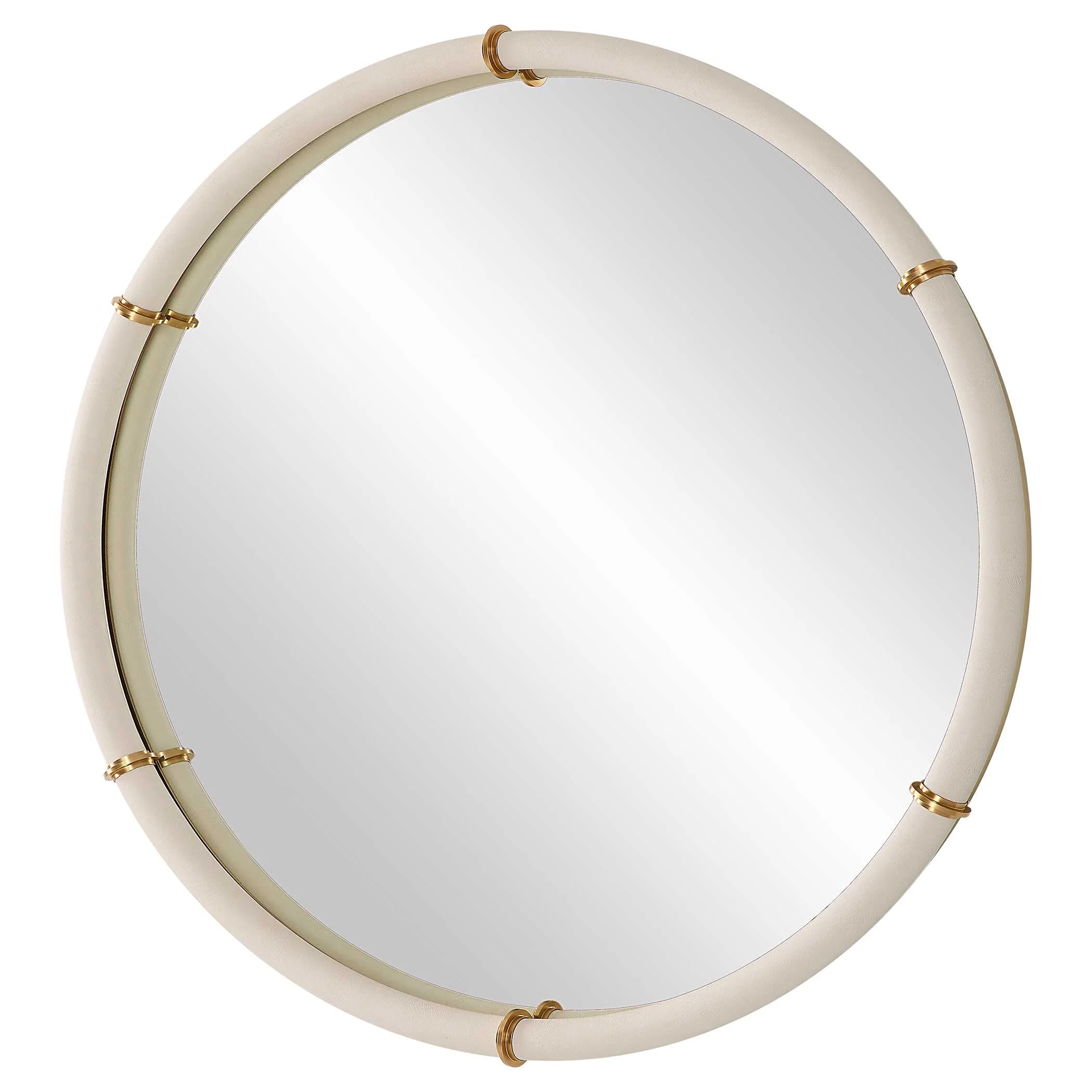 Cyprus White Round Mirror - Image 4