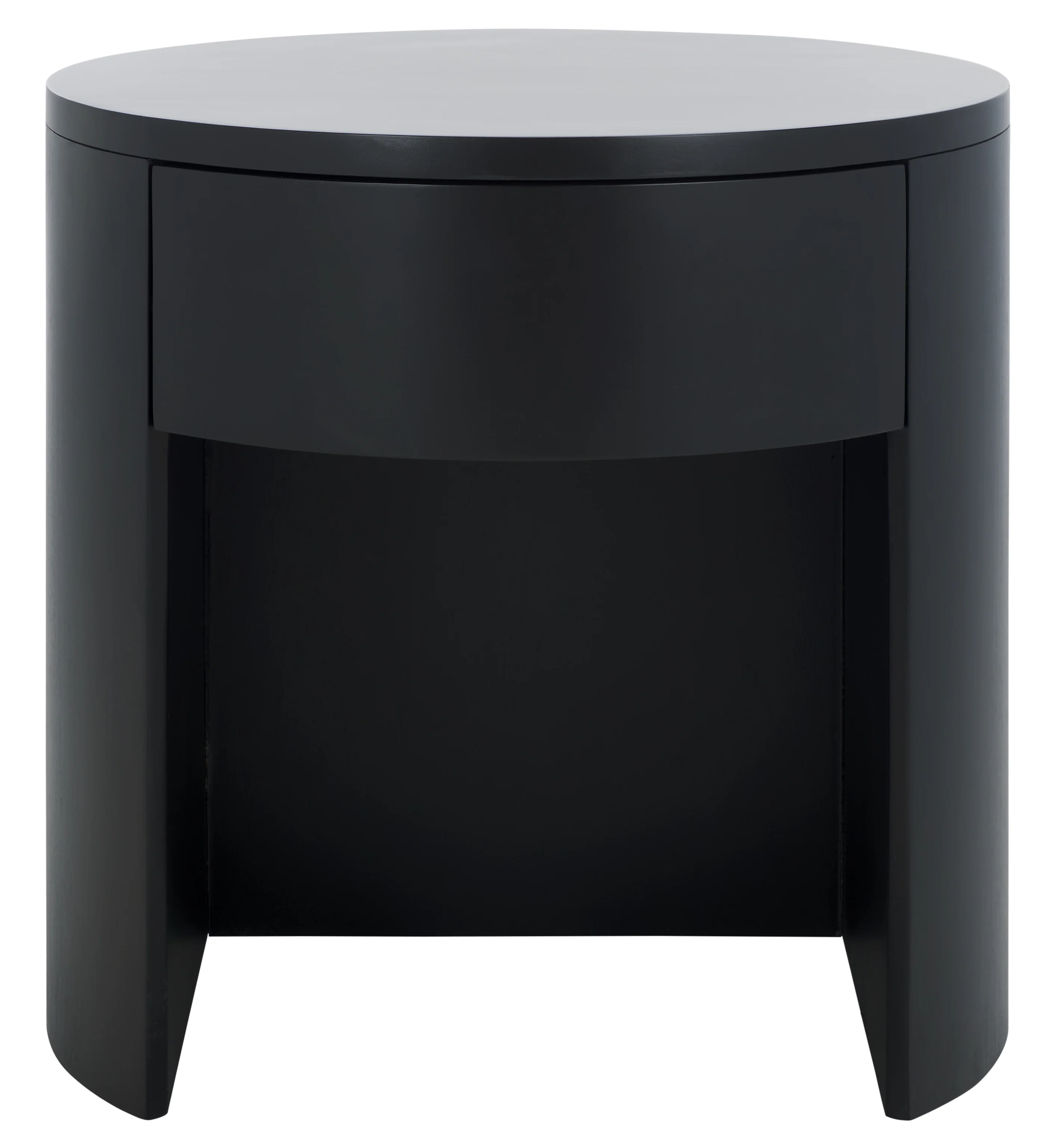 Daiya Round 1 Drawer Wood Nightstand - Image 11