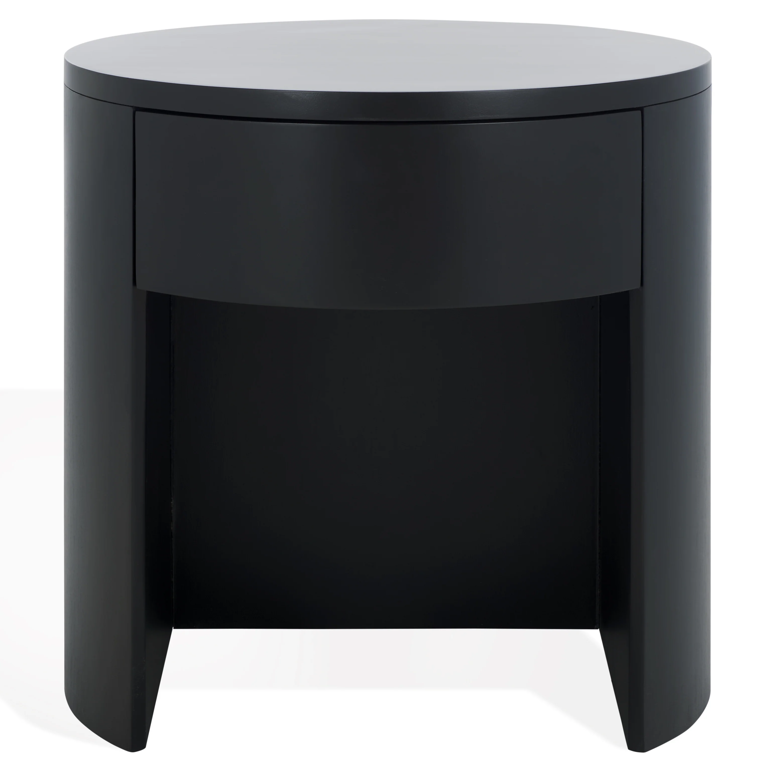 Daiya Round 1 Drawer Wood Nightstand - Image 12